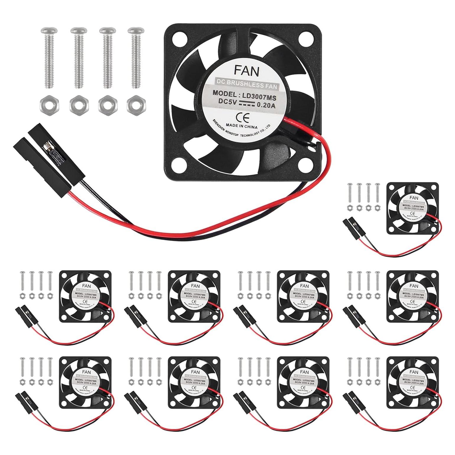 Ventilador Raspberry Pi AOICRIE 10 Piezas 3.3V 5V