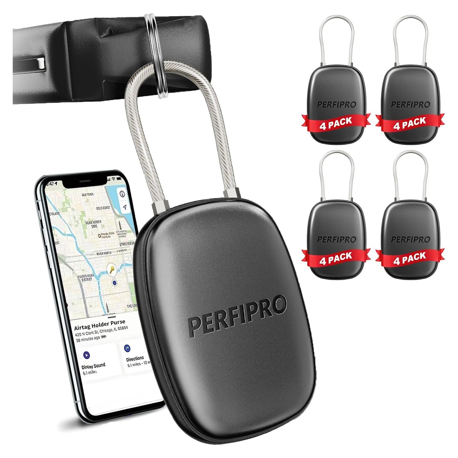 Soporte Impermeable para AirTag PerfiPro - Paquete de 4 Fundas