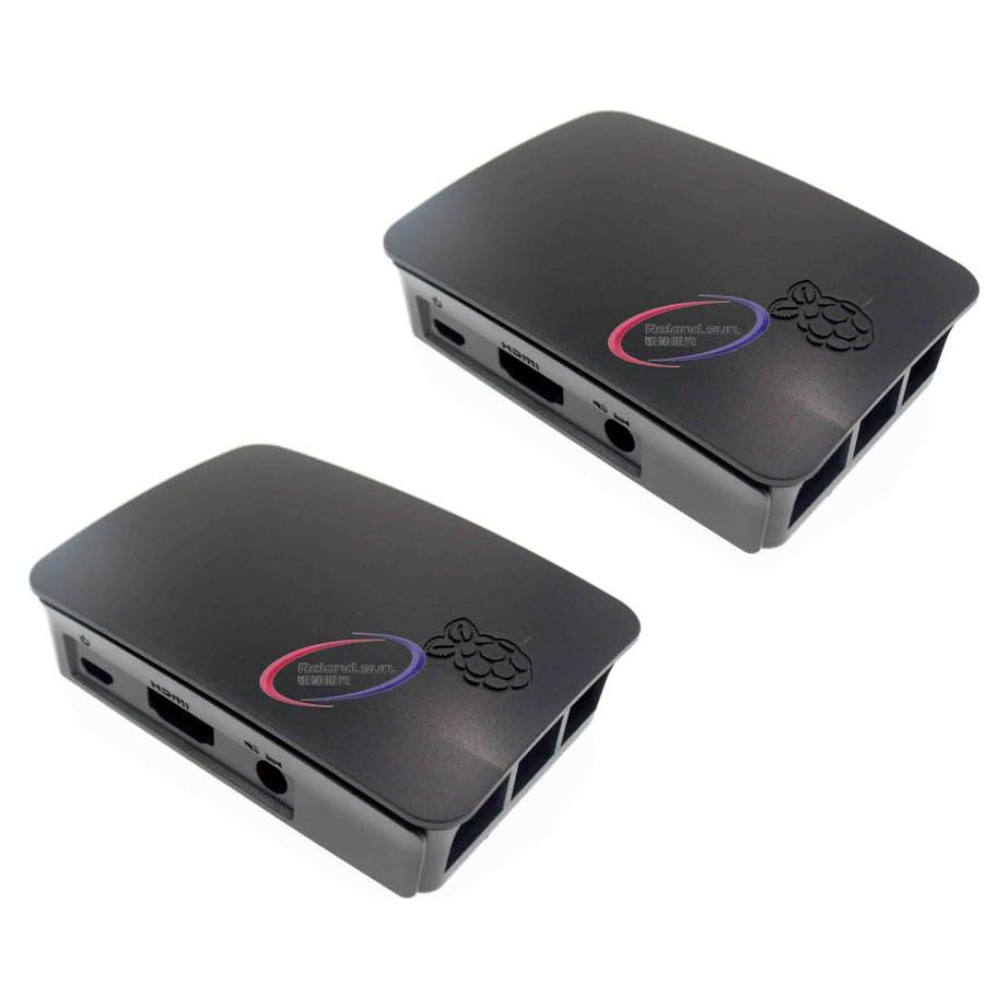 Carcasa para Raspberry Pi 4B y 3B - 2 Piezas - Negra