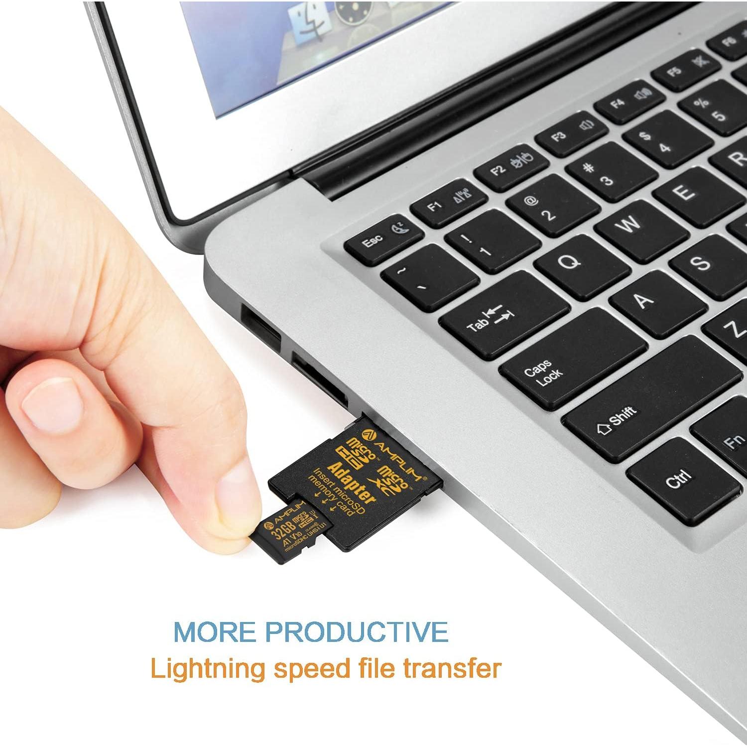 Tarjeta Micro SD Amplim 32GB Clase 10 UHS-I V10 con Adaptadores