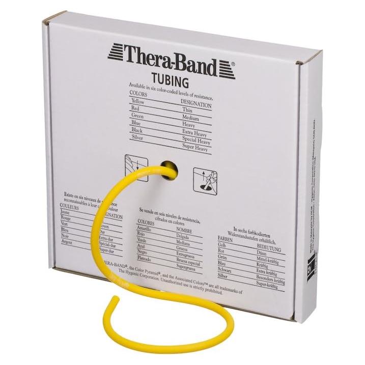Tubo de Resistencia THERABAND Amarillo Delgado 1.36 kg 7.62 m