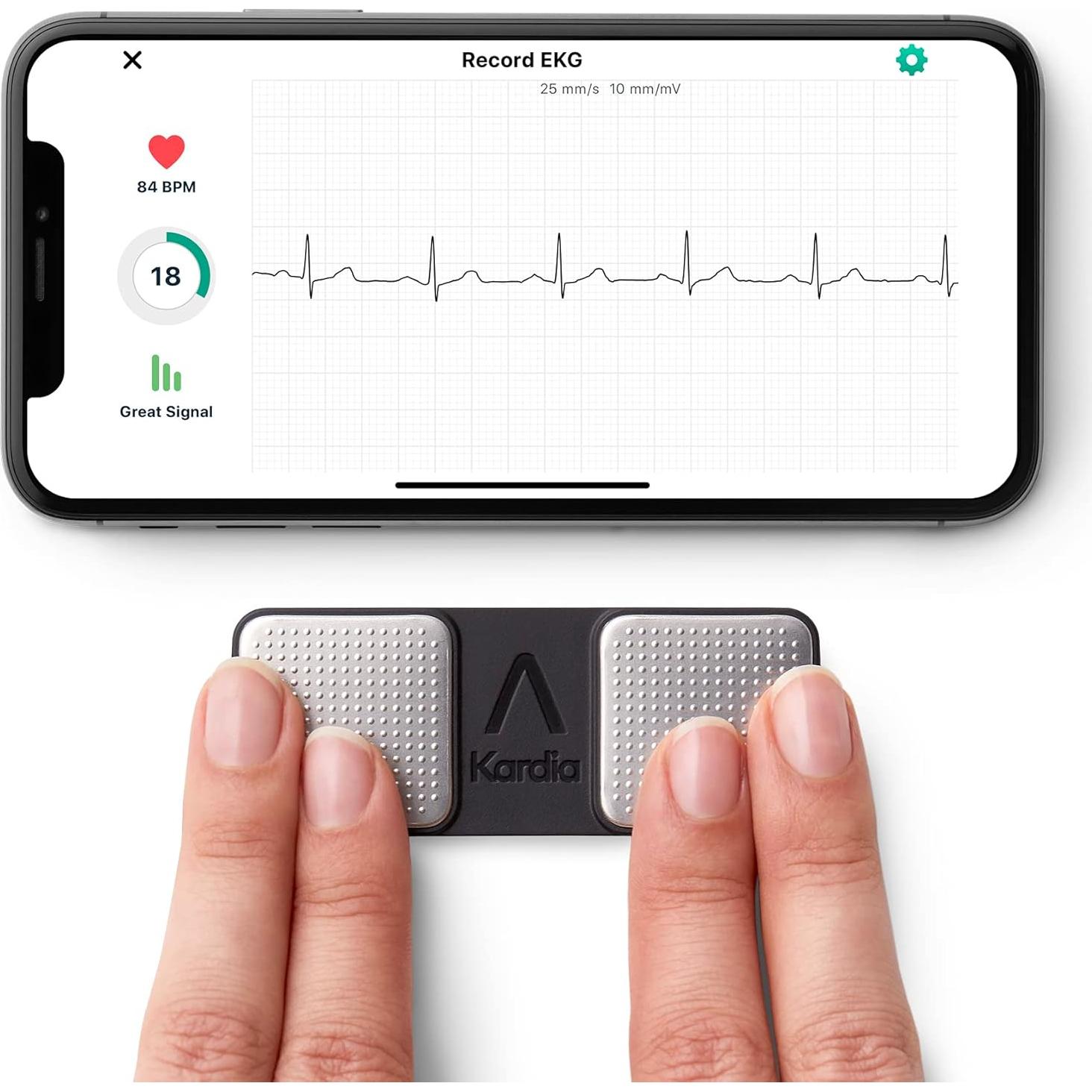 KardiaMobile Monitor EKG AliveCor 1 Derivación Gris