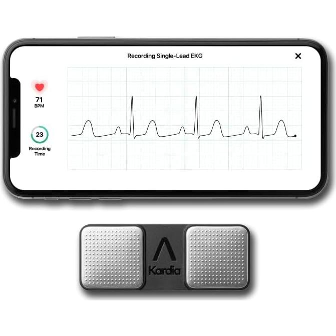KardiaMobile Monitor EKG AliveCor 1 Derivación Gris