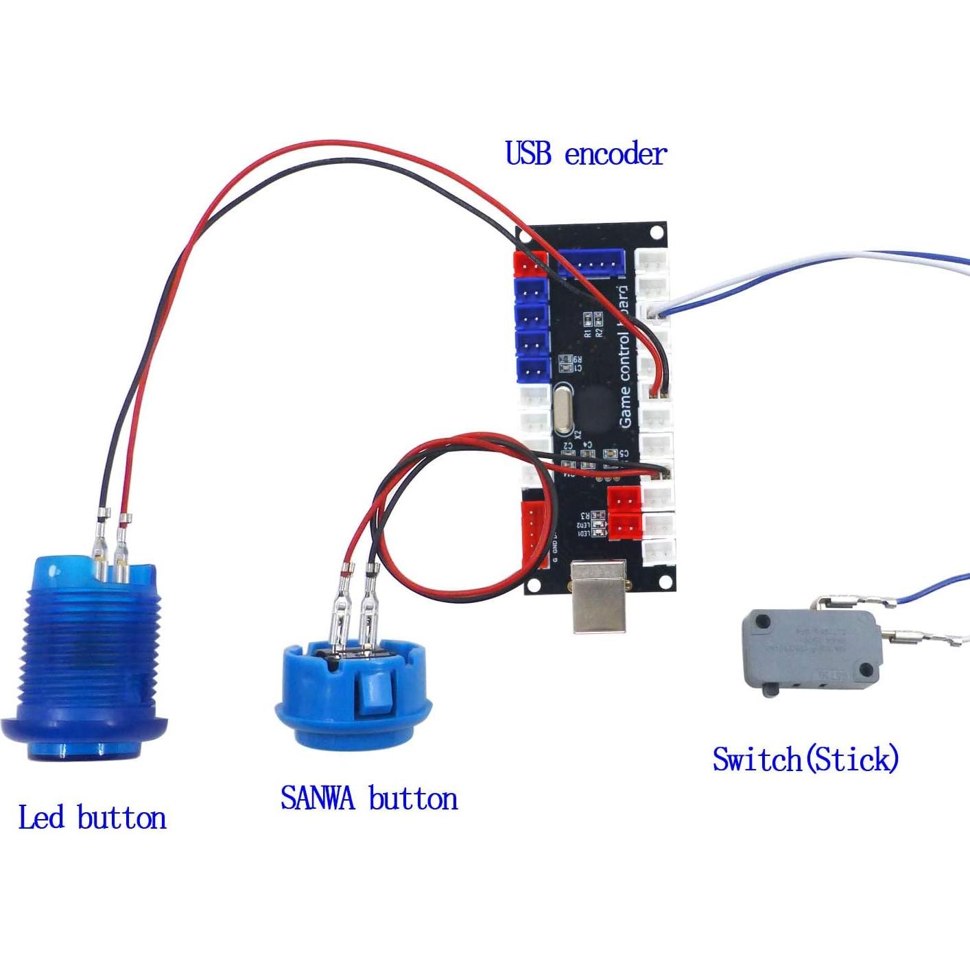 Controlador Arcade USB SJ@JX para 2 Jugadores - Sin Retraso