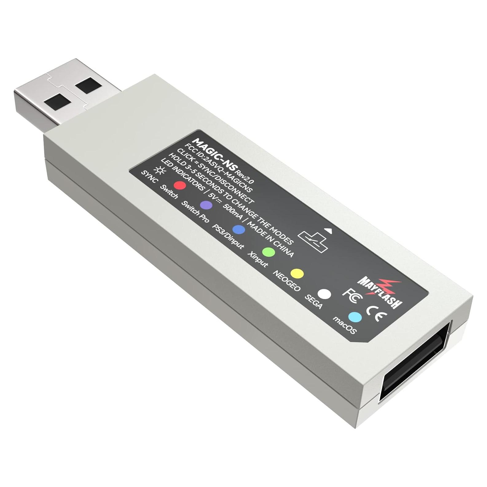 Adaptador Inalámbrico Bluetooth USB MAYFLASH MAGIC-NS para Switch y PC