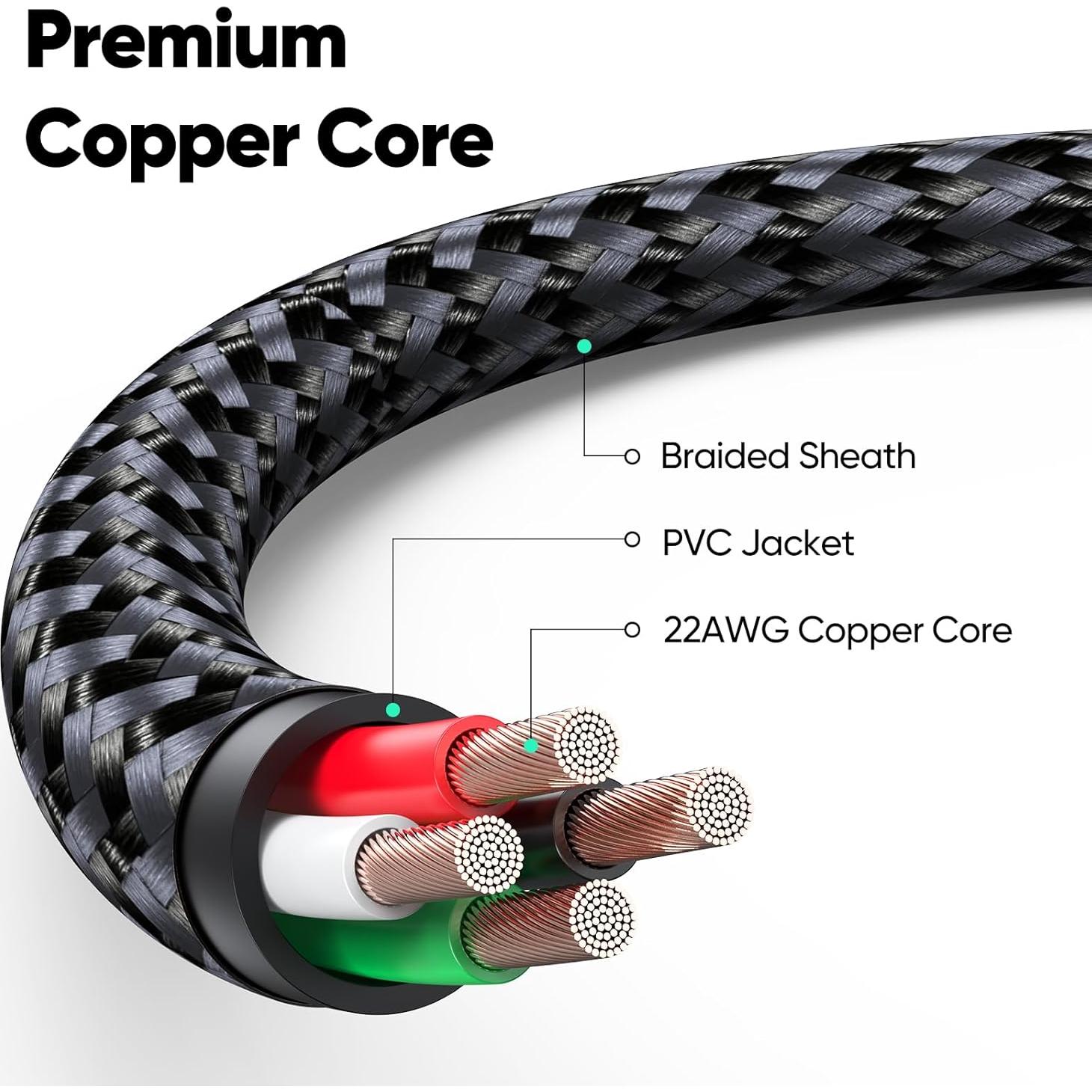 Cable Micro USB 3m FEMORO 480Mbps Carga 12W Compatible PS4