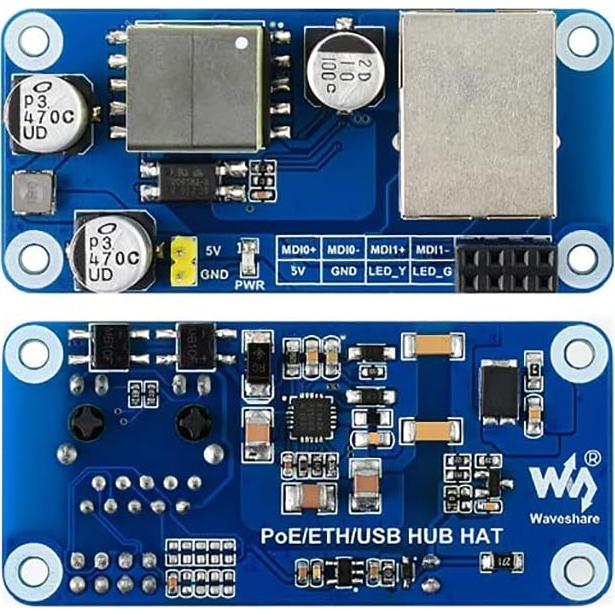 HAT PoE Ethernet USB HUB Coolwell para Raspberry Pi Zero