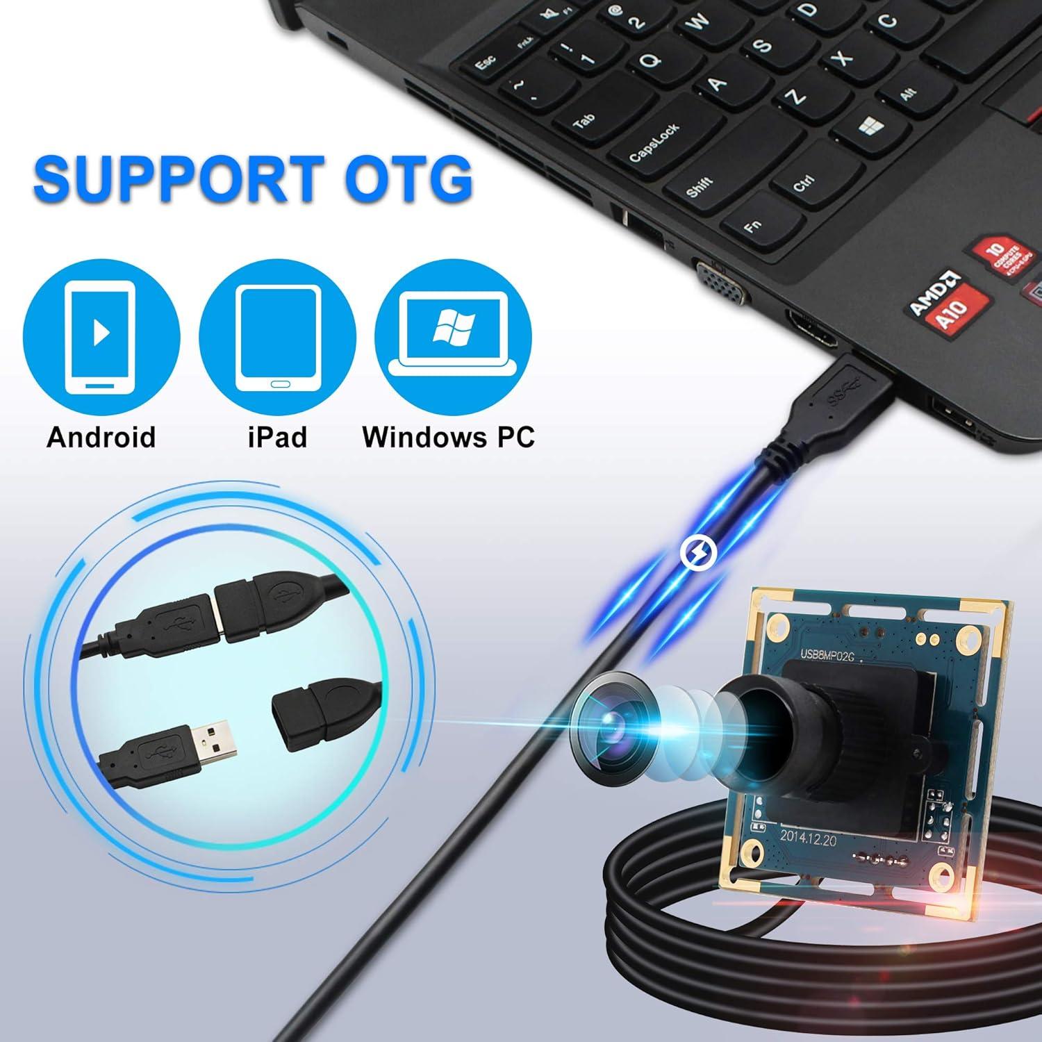 Cámara USB 8MP Magepixel Super HD 3264x2448 para PC