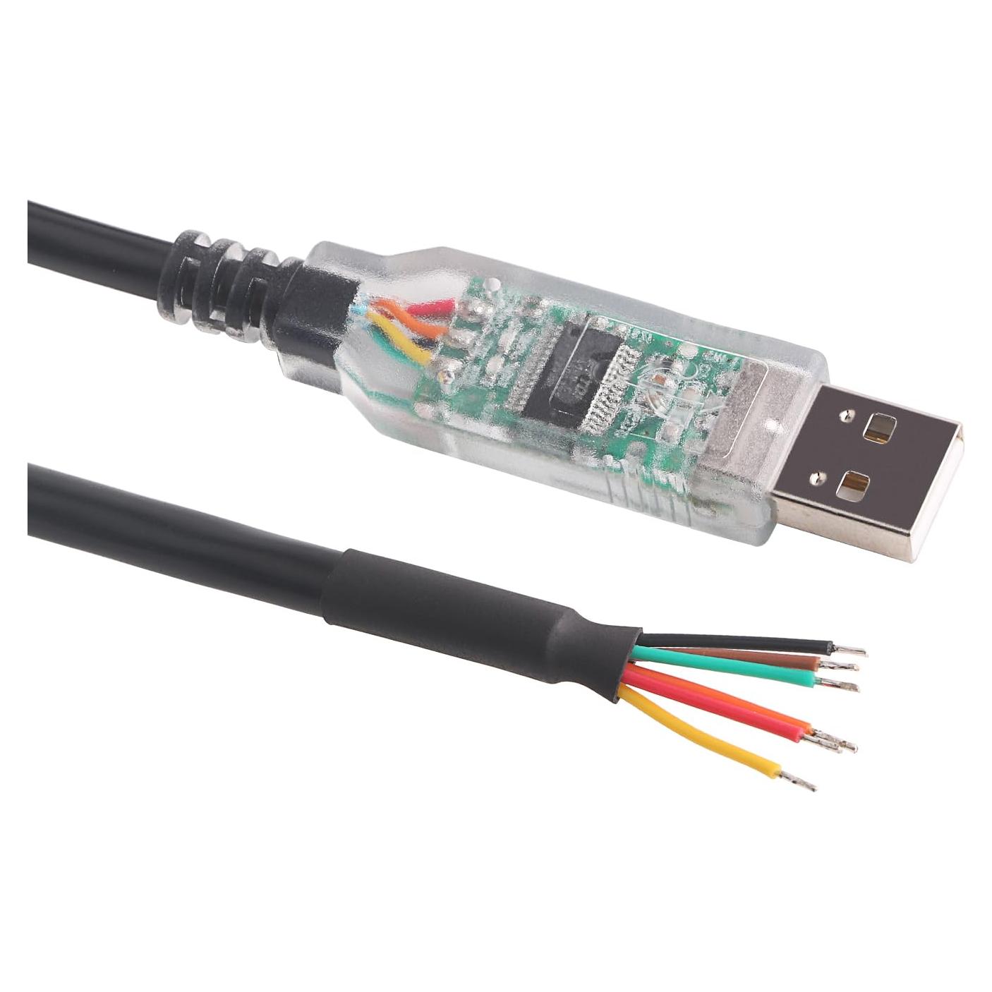 Cable Serial TTL USB 3.3V 5V FTDI 1.8m 6 Pines para Raspberry Pi