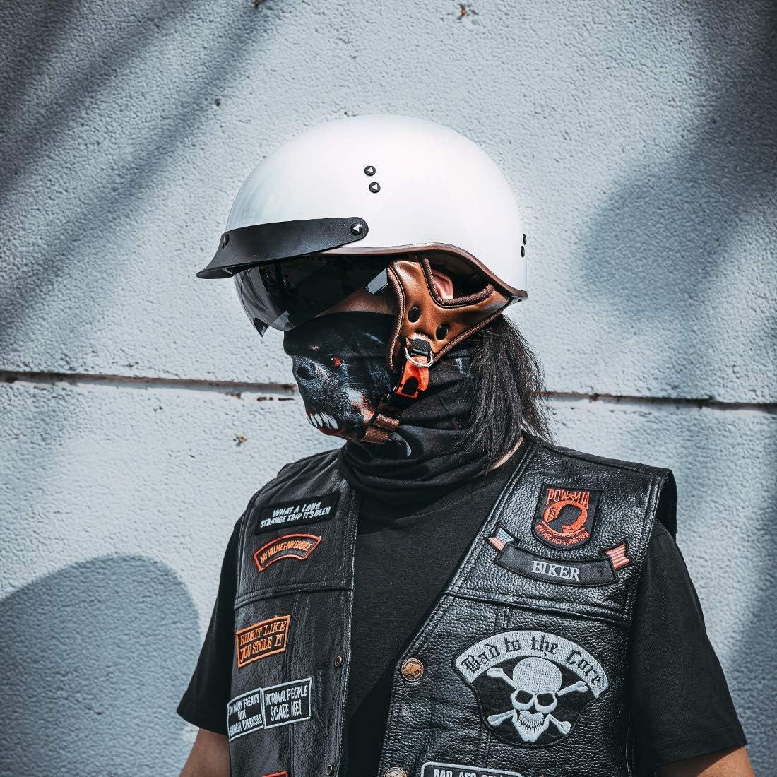 Casco de motocicleta VCOROS F-07 Blanco M con visera solar