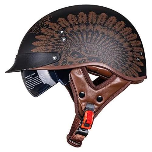 Casco de motocicleta VCOROS F-02 con visera solar XL