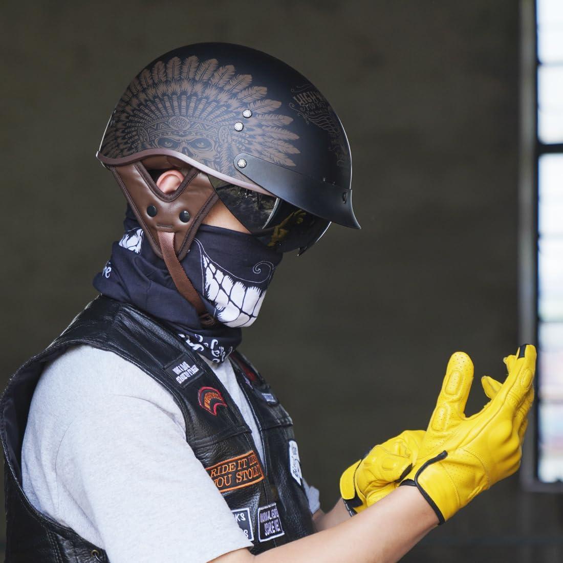 Casco de motocicleta VCOROS F-02 con visera solar XL