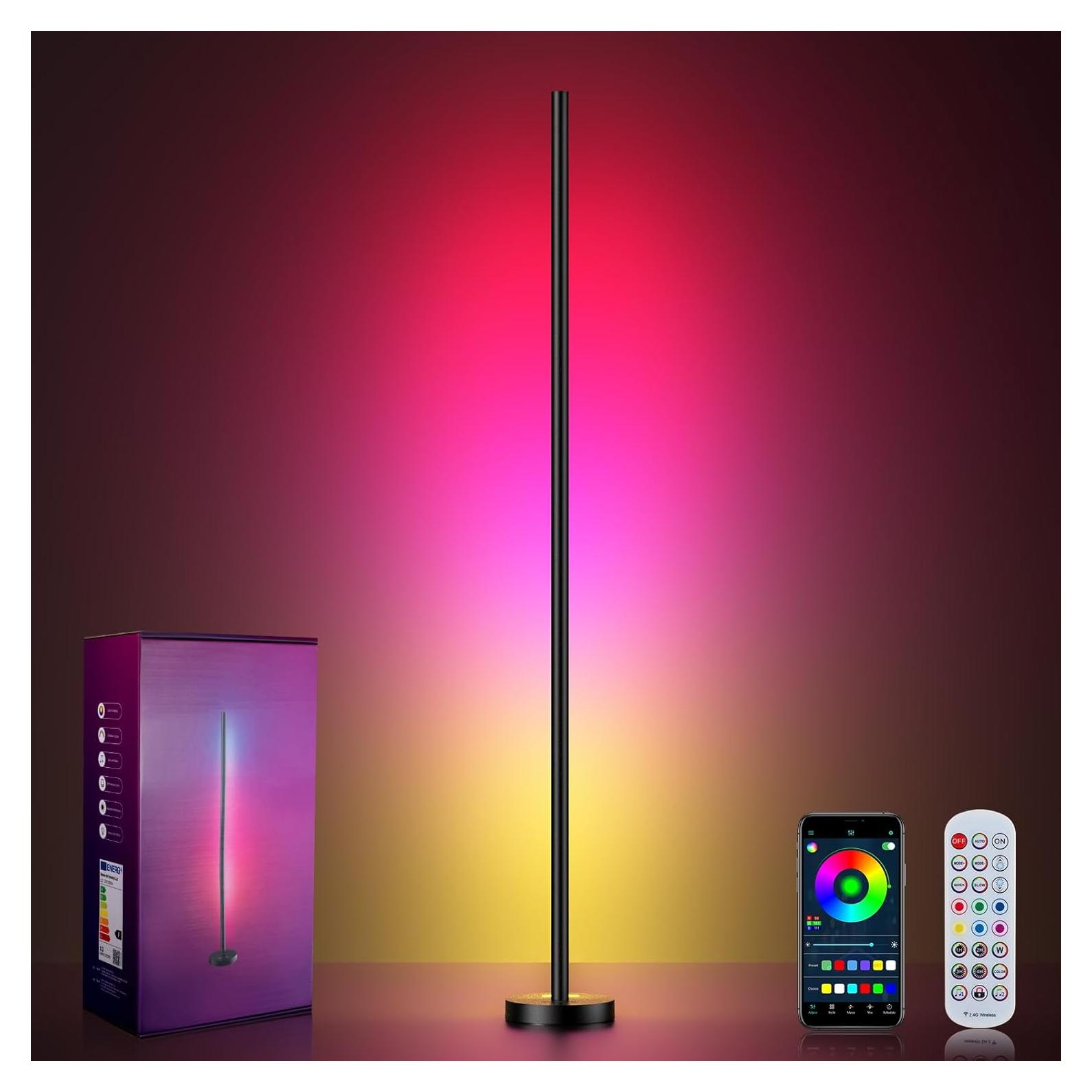 Lámpara de Pie LED RGBICW Inteligente 139cm - 16 Millones de Colores