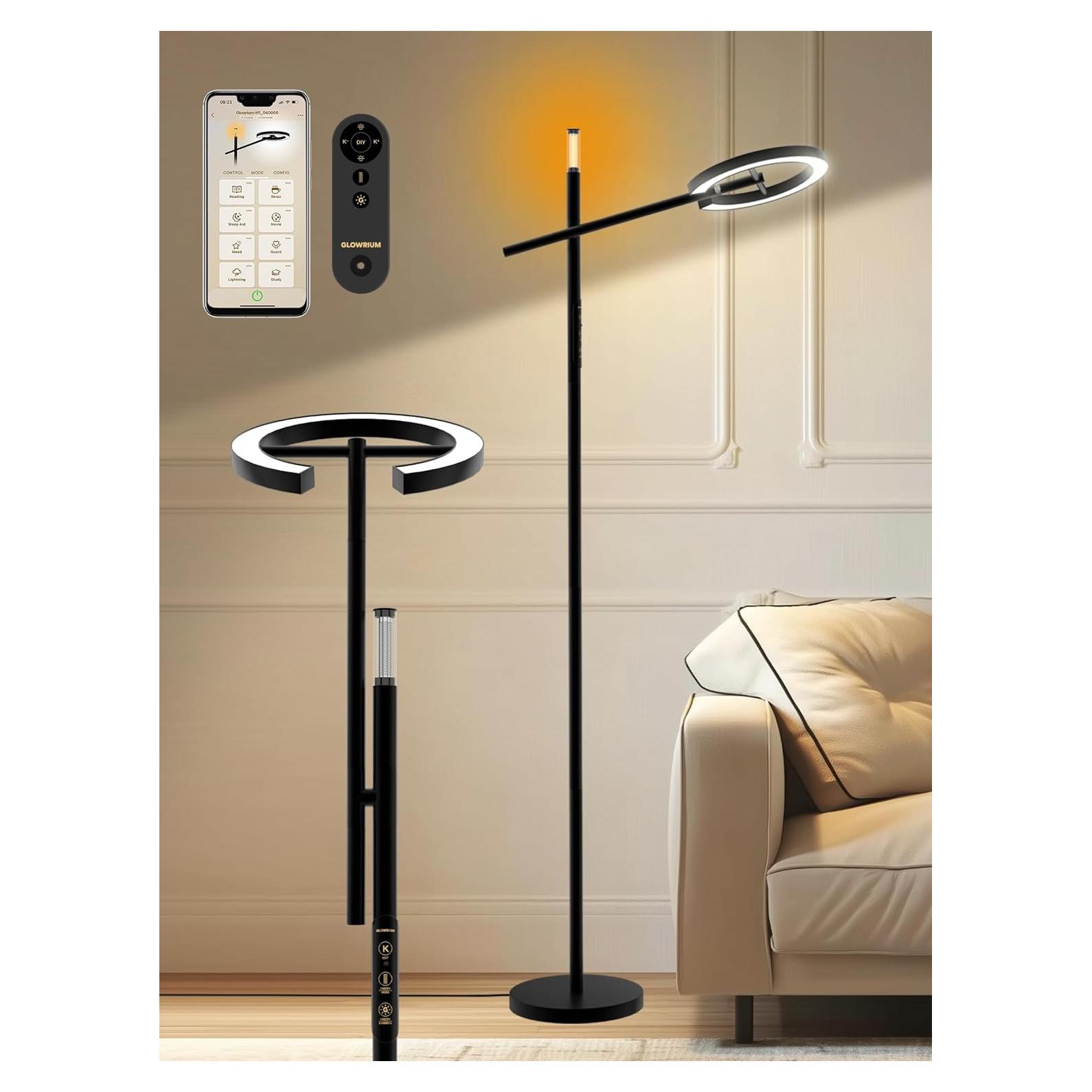 Lámpara de Suelo Inteligente GLOWRIUM H1 10000 Lux Regulable