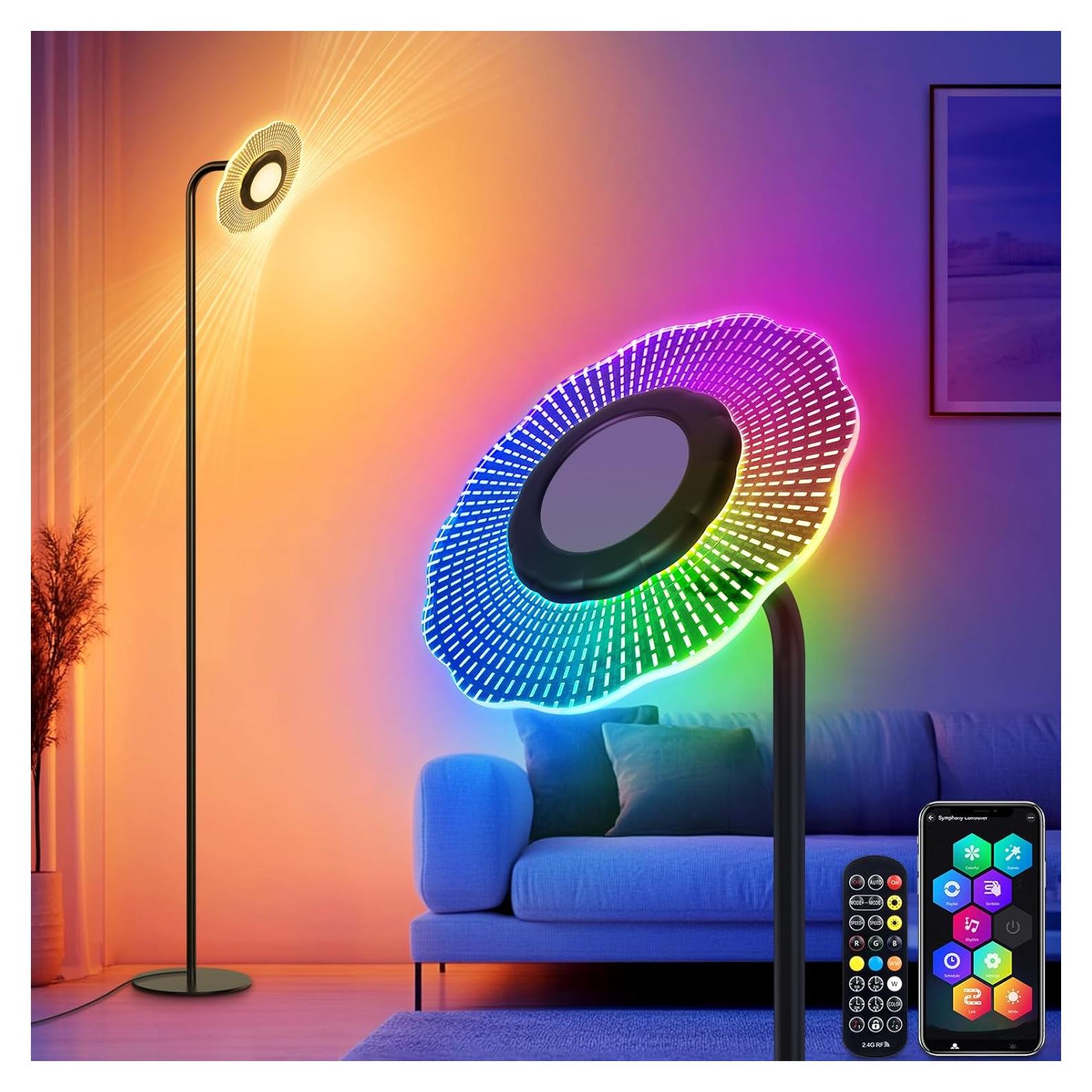 Lámpara de Piso LED RGB Inteligente HANDSONIC 175 cm Control APP