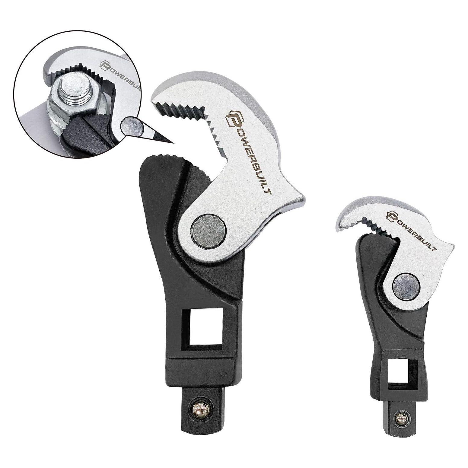 Juego de Llaves de Boca Abierta 2 Piezas Powerbuilt Ajustable