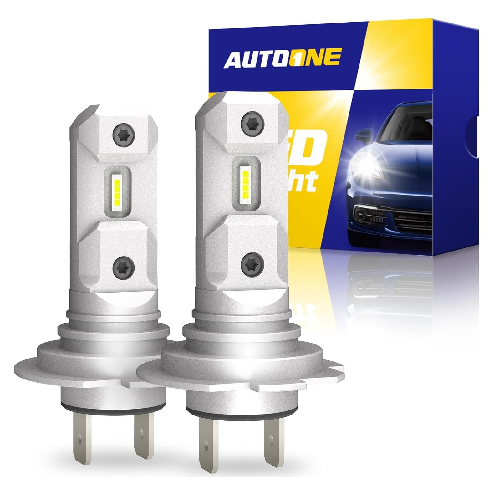 Bombilla LED H7 AUTOONE 300% Más Brillante 6500K - Paquete de 2