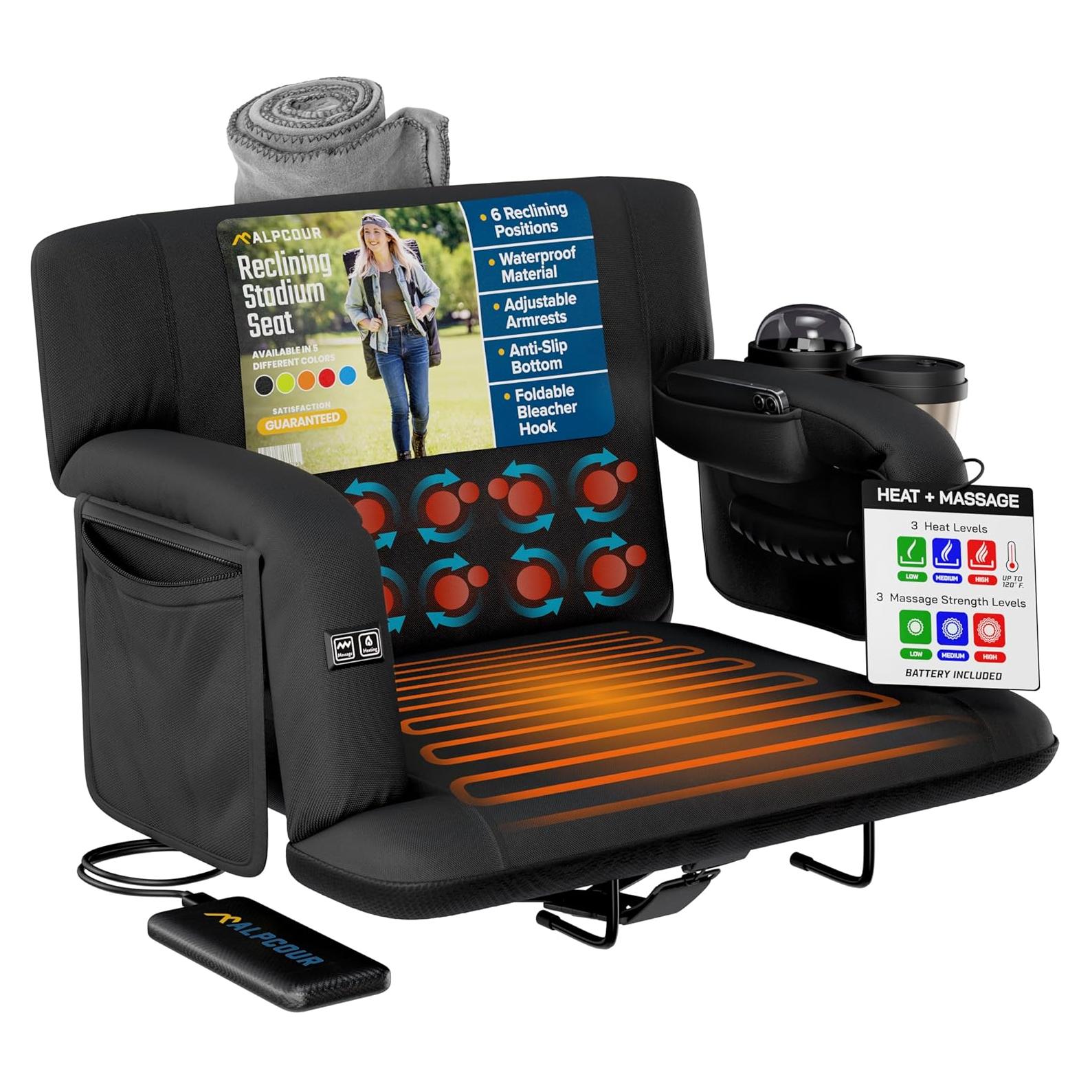 Asiento de Estadio Alpcour con Calefacción y Masaje 63.5 cm