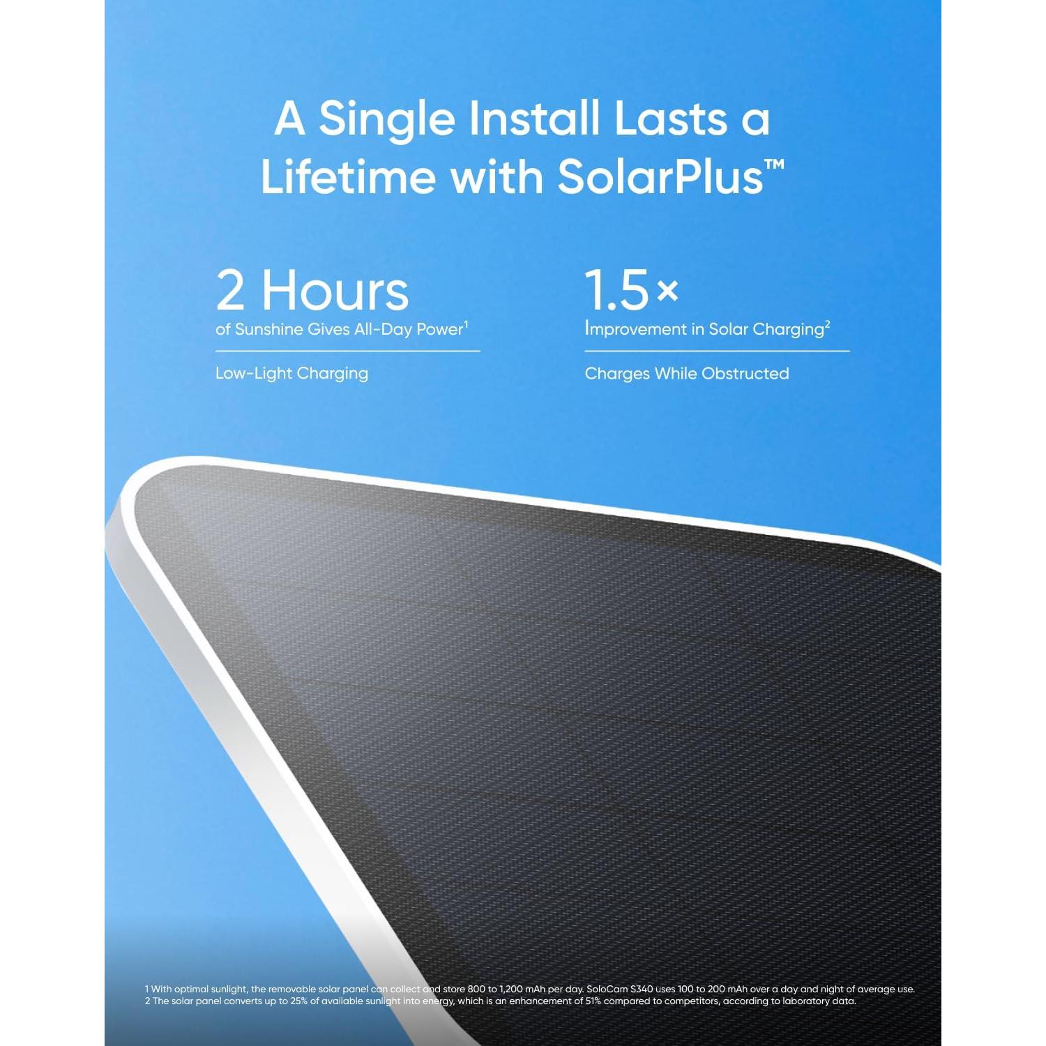 Cámara de Seguridad Eufy SoloCam S340 Solar 360° Wi-Fi