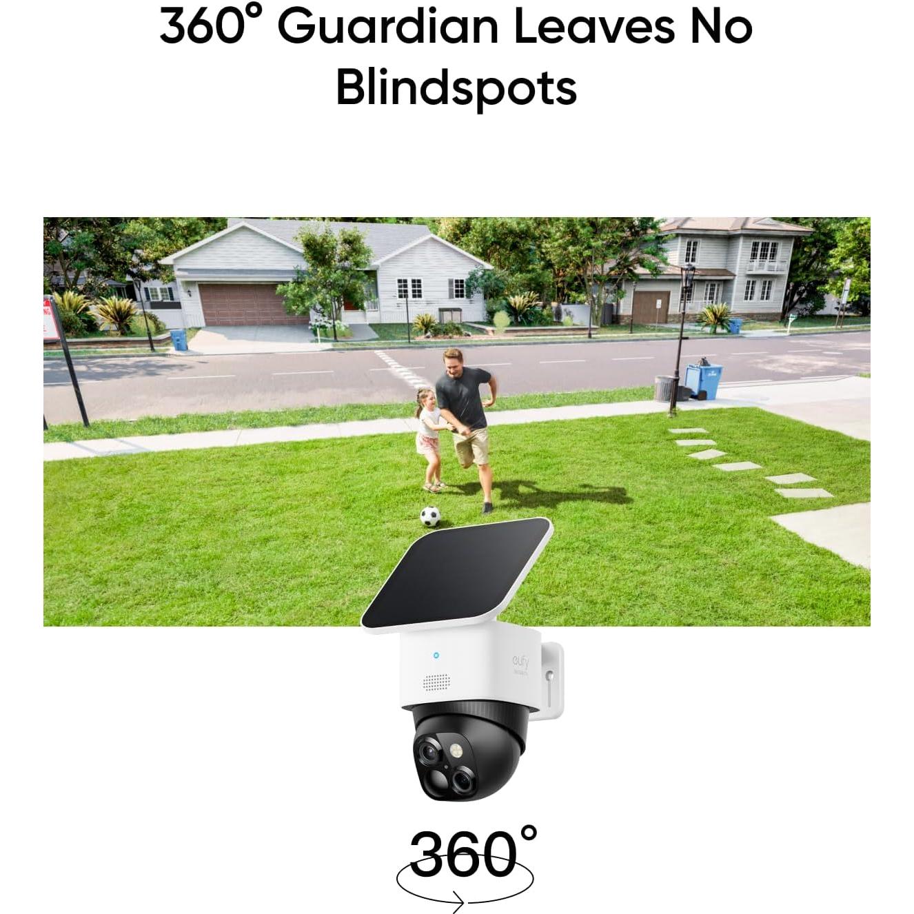 Cámara de Seguridad Eufy SoloCam S340 Solar 360° Wi-Fi