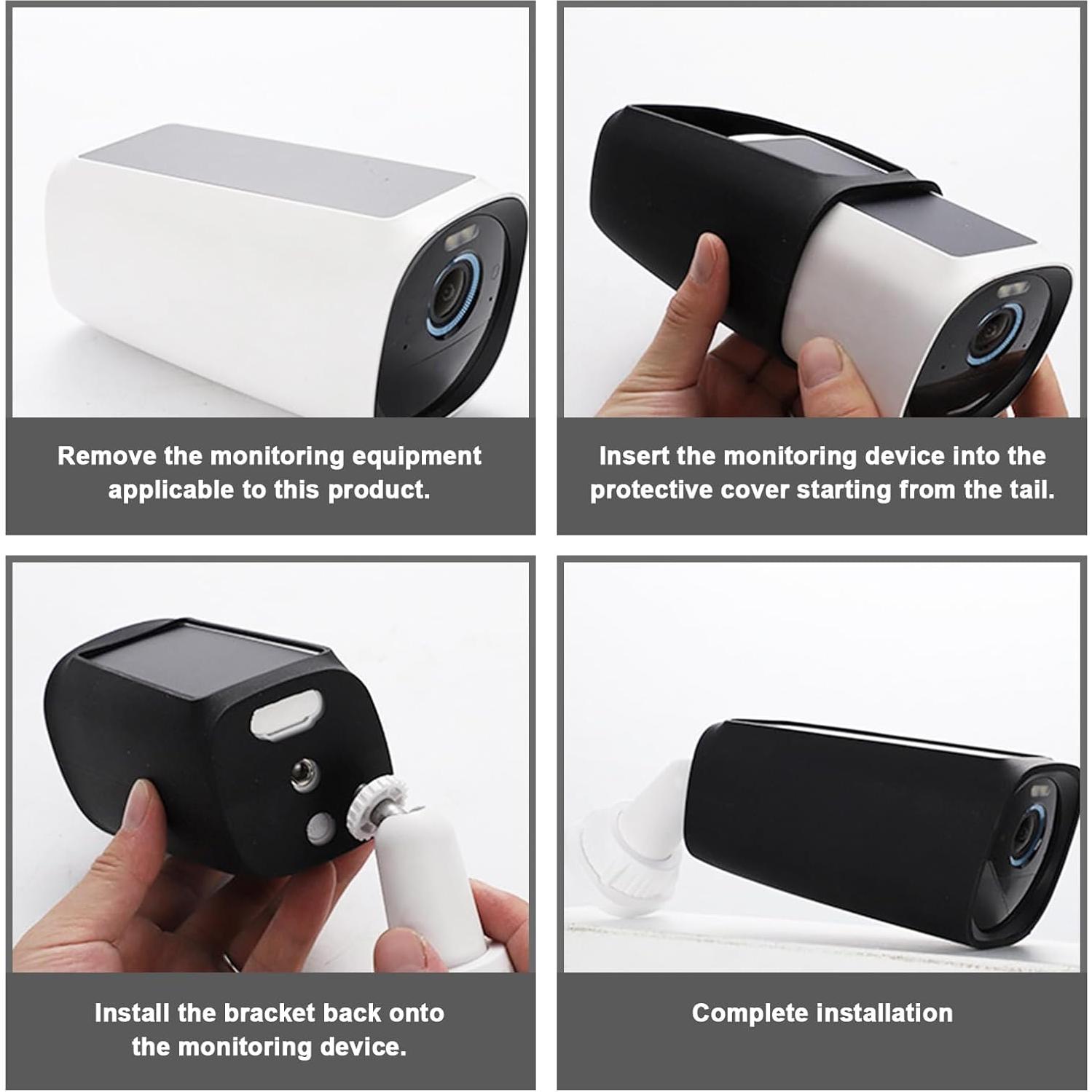 2pcs Surveillance Camera Silicone Case Waterproof Silicone Cover Compatible with EufyCam 3 S330