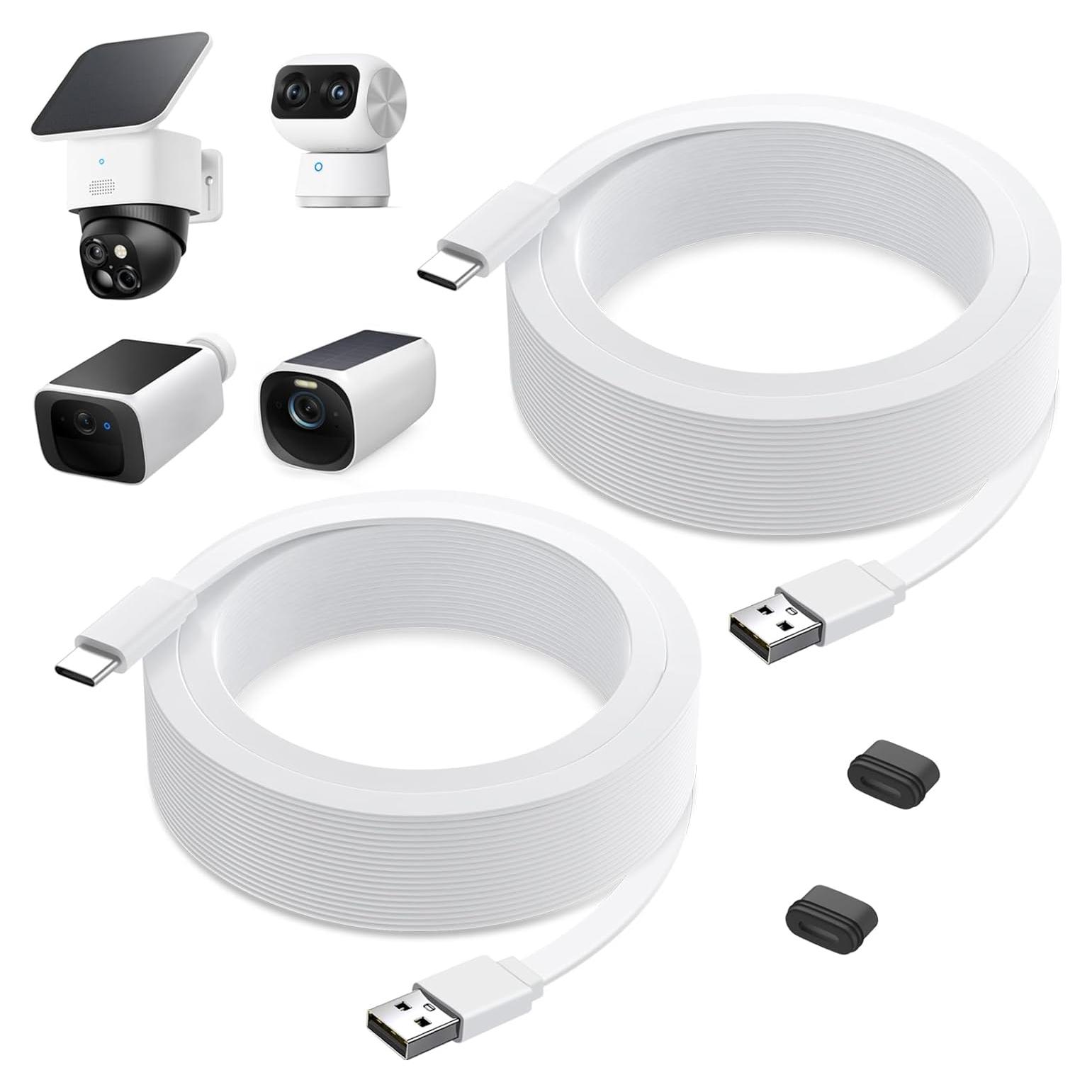 Cable de Alimentación 7.62m Goldtime para eufy SoloCam y eufyCam