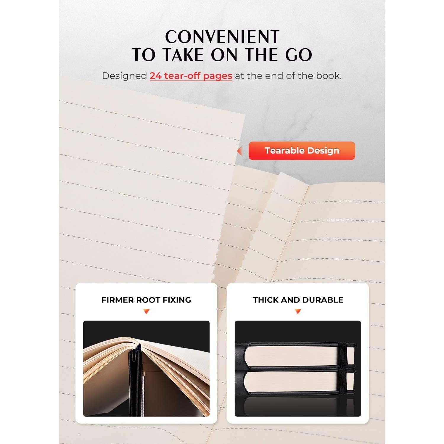 Cuaderno de Bolsillo AISBUGUR 2 Paquetes 320 Páginas Negro