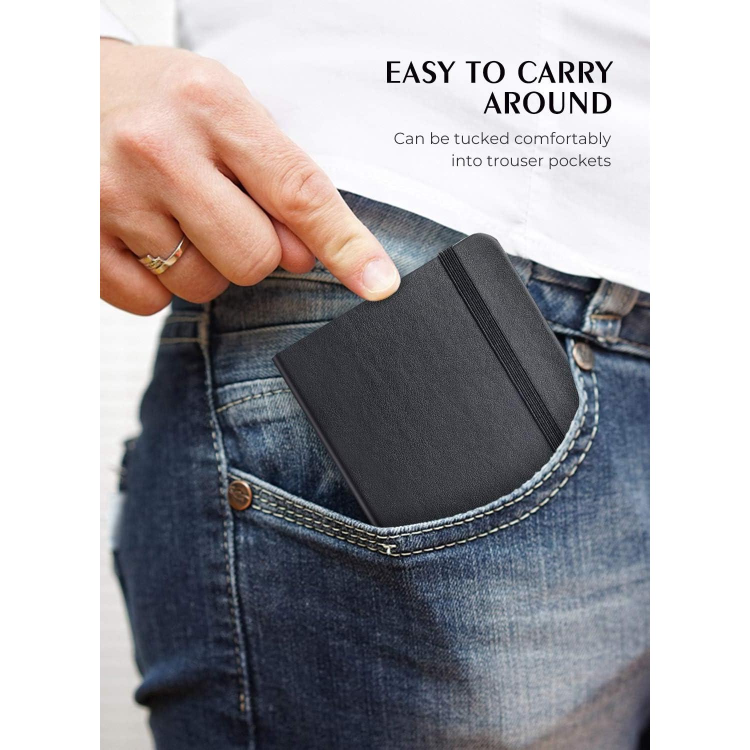 Cuaderno de Bolsillo AISBUGUR 2 Paquetes 320 Páginas Negro