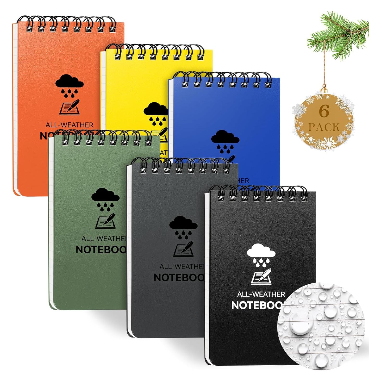 Paquete de 6 Cuadernos Impermeables COIDEA 7.6x12.7 cm