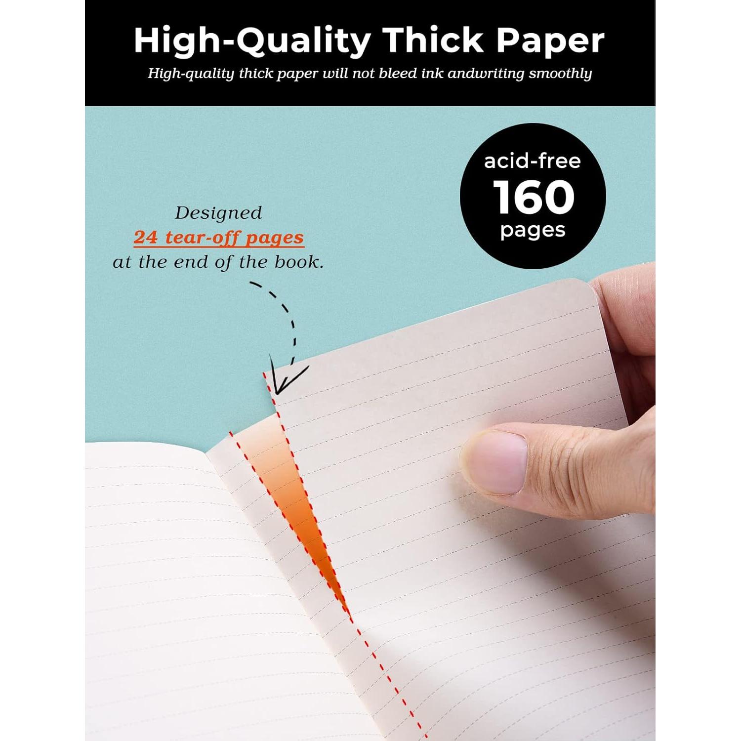 Cuaderno de Bolsillo AISBUGUR 2-Pack Tapa Dura Marrón