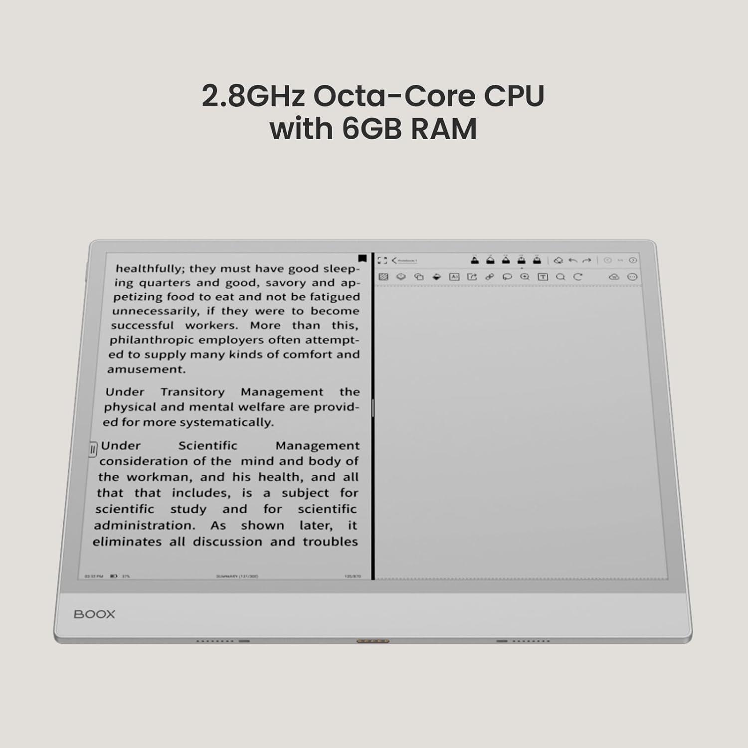 Tablet BOOX Note Max 13.3" ePaper 6GB RAM 128GB Android