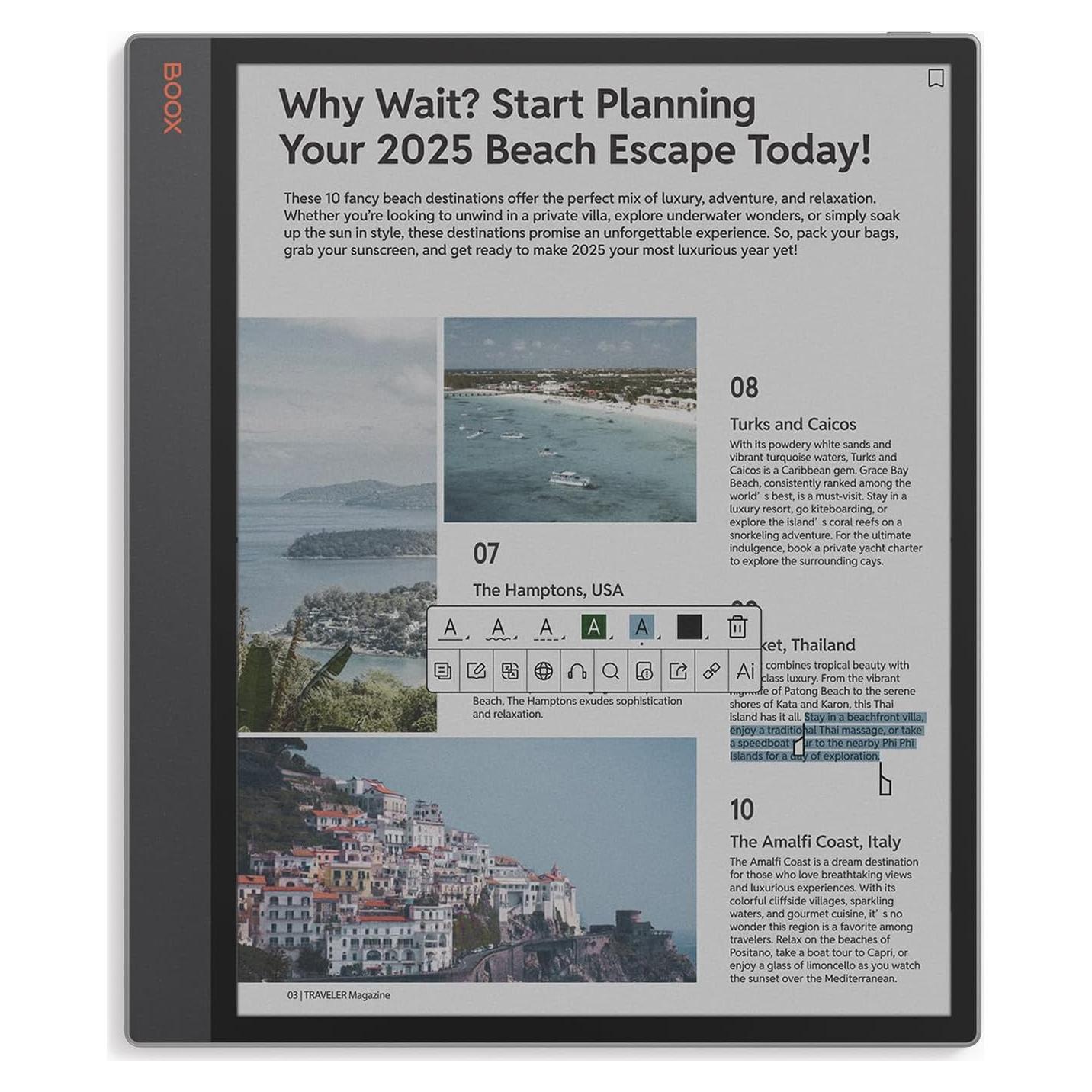 Tablet BOOX Tab X C 13.3" E Ink 6GB RAM 128GB Android