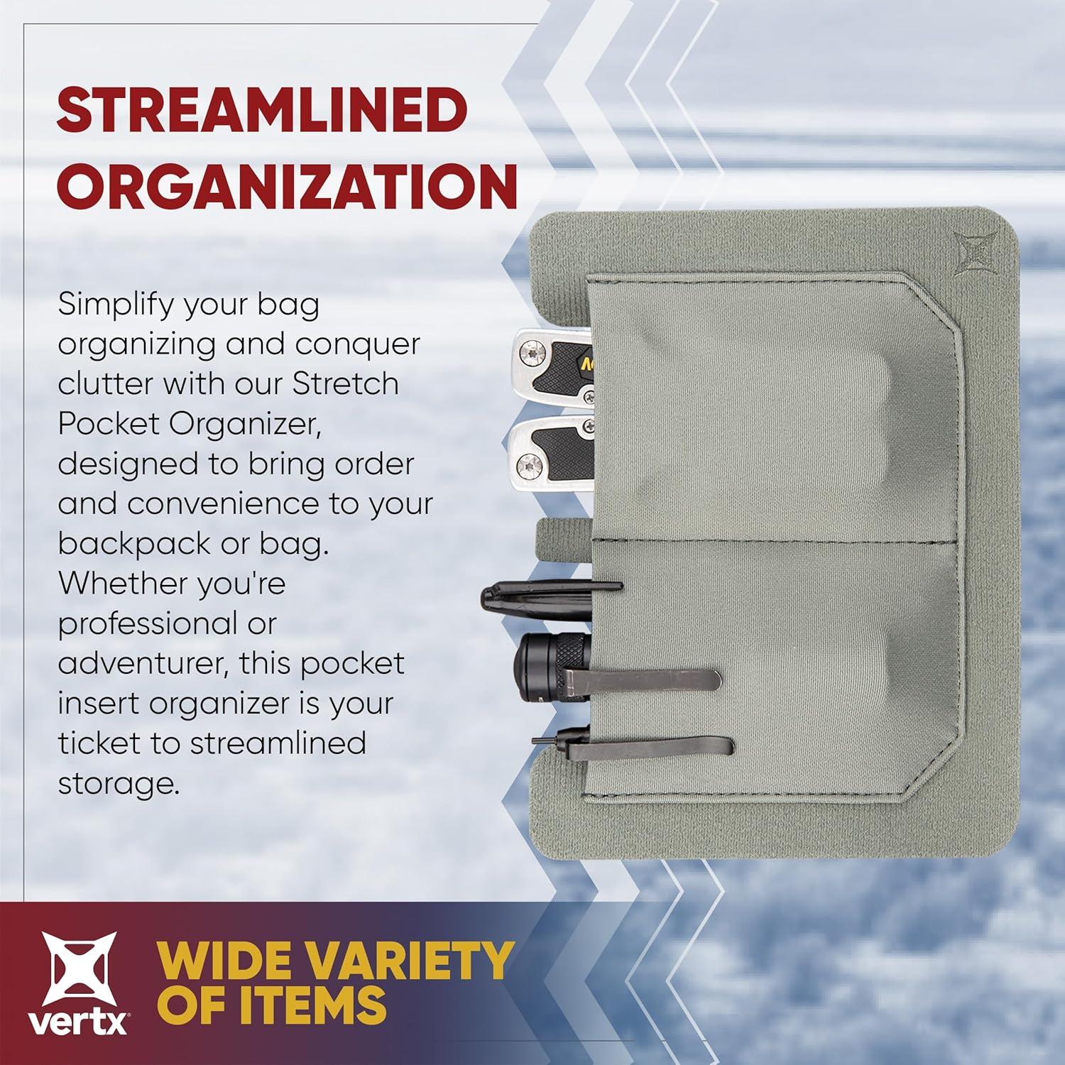 Organizador de Bolsillo Stretch Vertx Grande - Gris