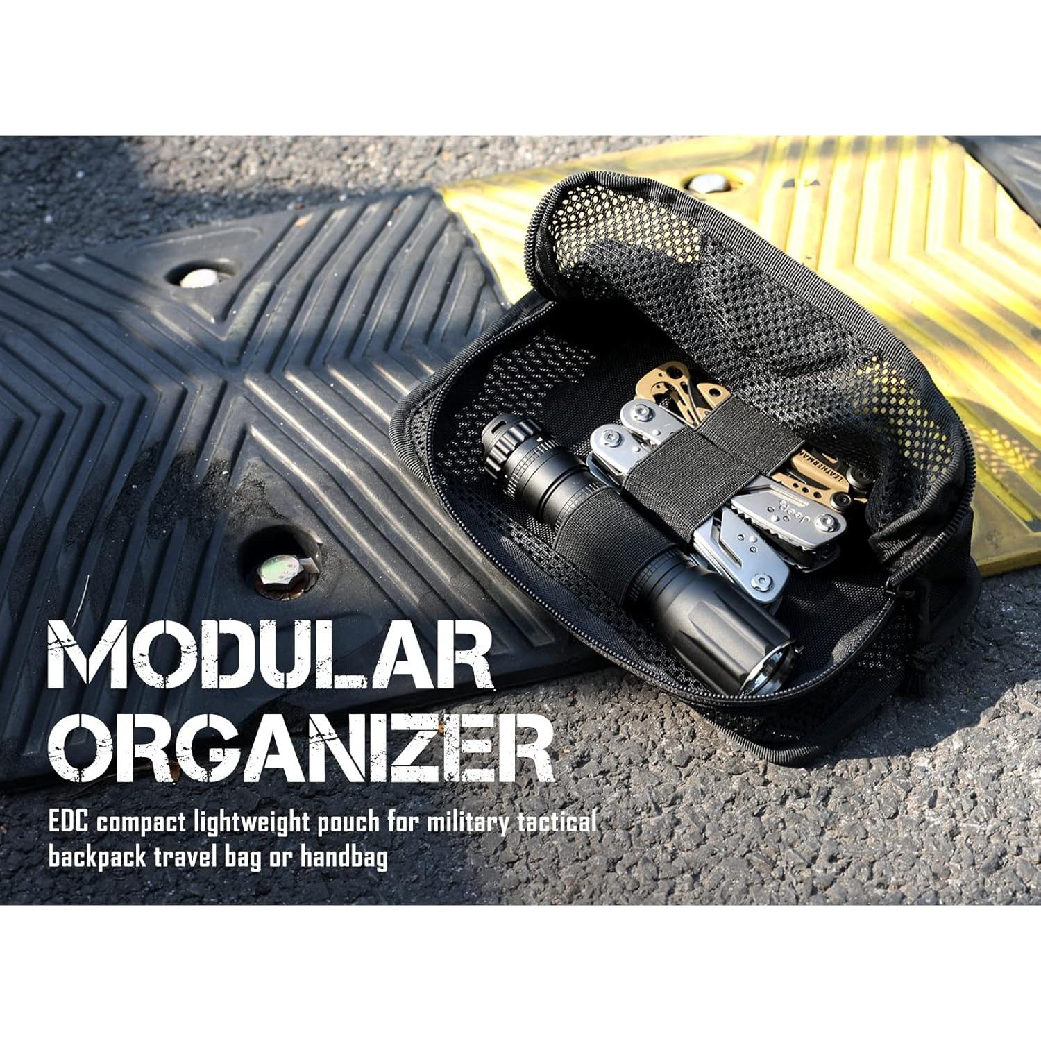 Bolsa de Cremallera Táctica LIVANS 21x4x10cm Nylon Negro