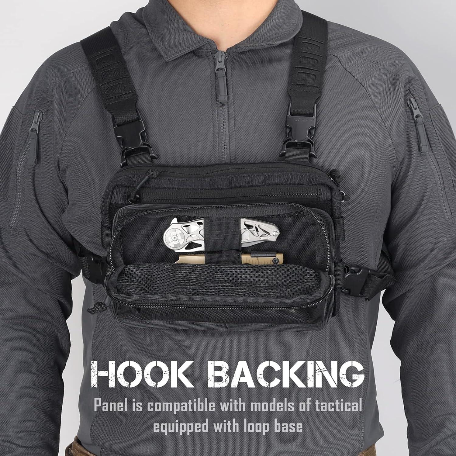 Bolsa de Cremallera Táctica LIVANS 21x4x10cm Nylon Negro