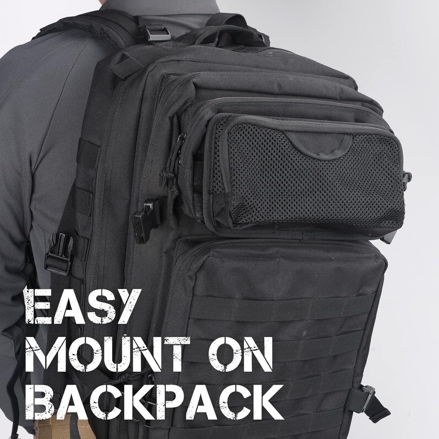 Bolsa de Cremallera Táctica LIVANS 21x4x10cm Nylon Negro