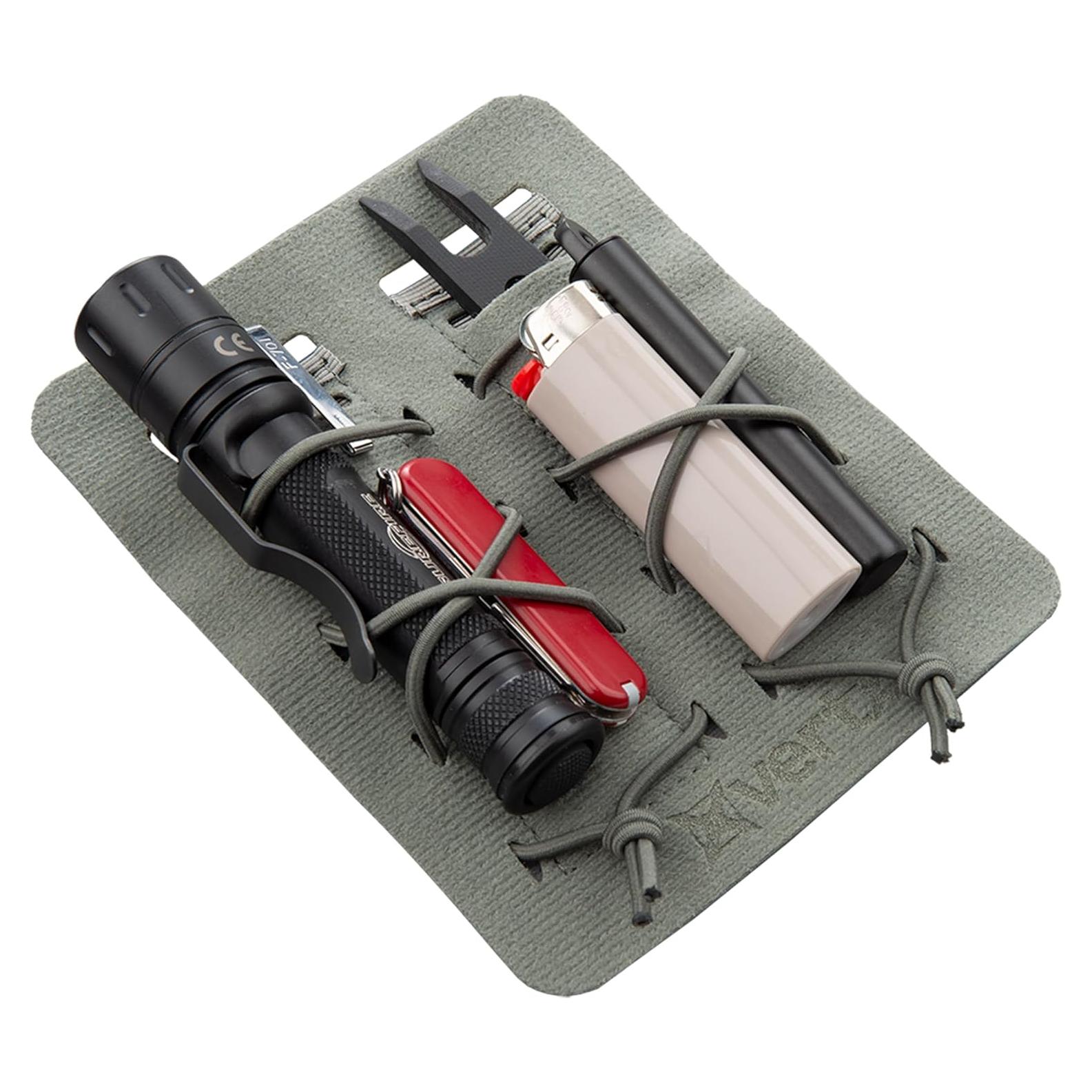 Vertx MAP Admin Double Compatible Molle System Organizer Insert Patch Panel Accessories Attachment for Tactical Backpack Bag, Flashlight and Tool Accessory Holder