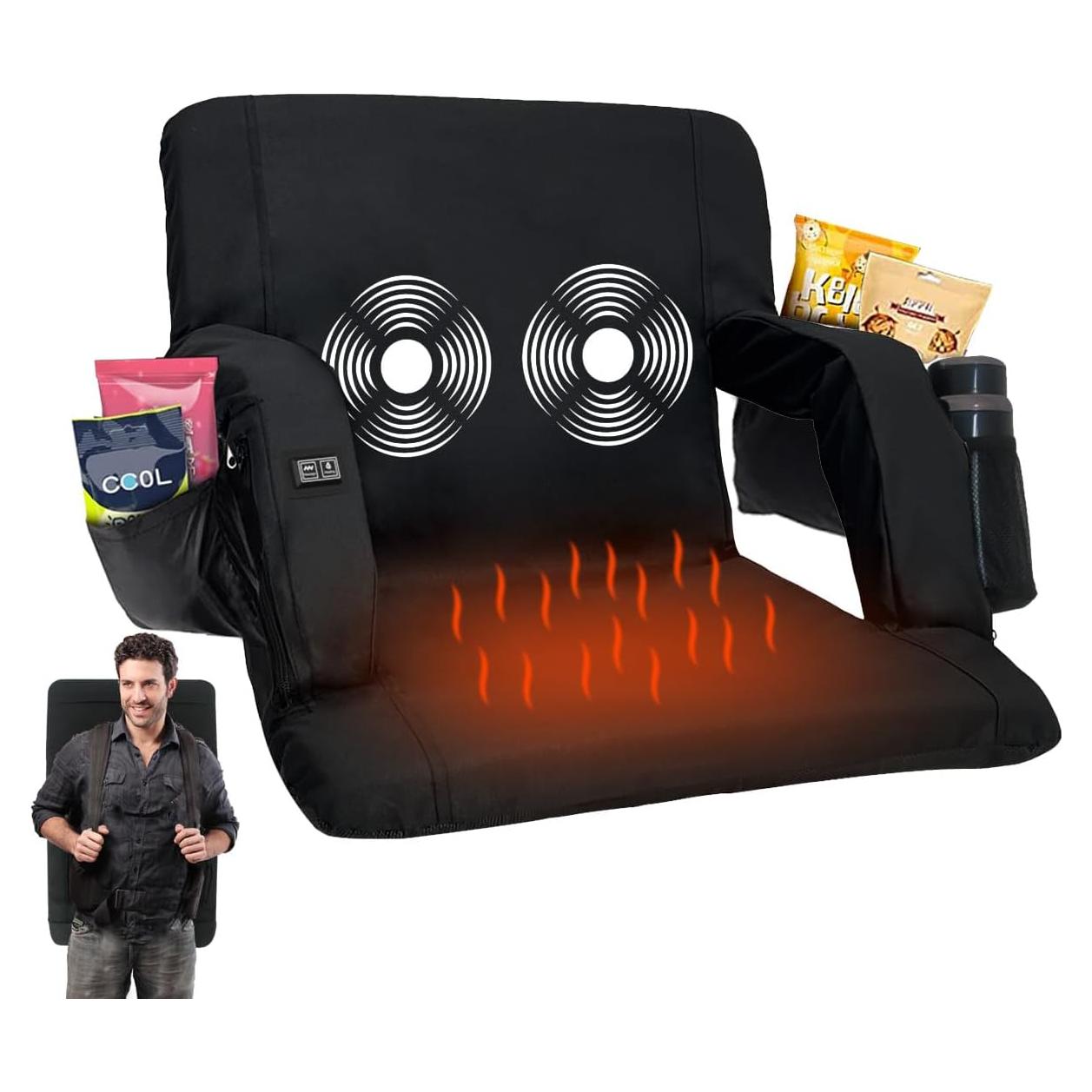 Silla de Gradas Portátil JUICYRAUL JU-MASSAGE con Calefacción y Masaje