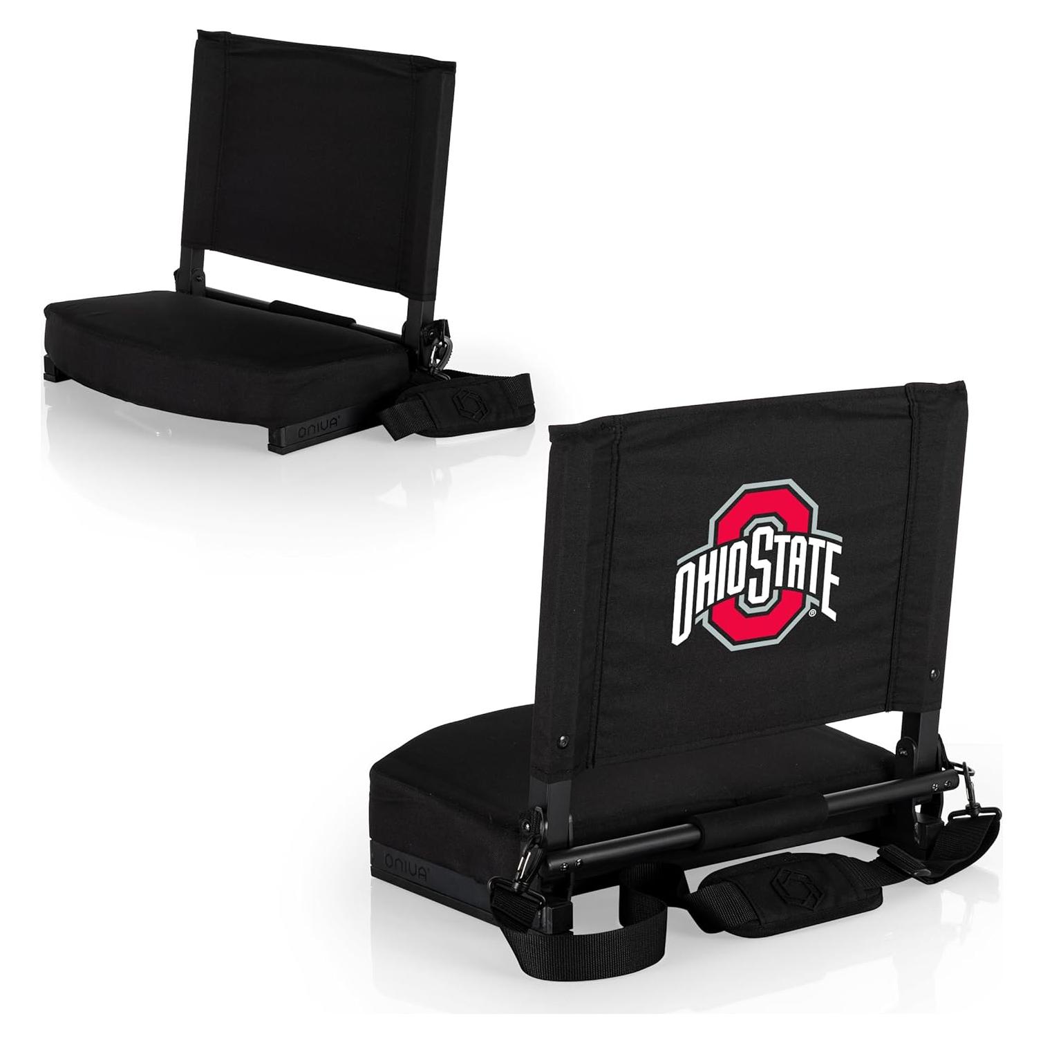 Silla de Estadio Gridiron Picnic Time Negra Plegable 45.7x35.6cm