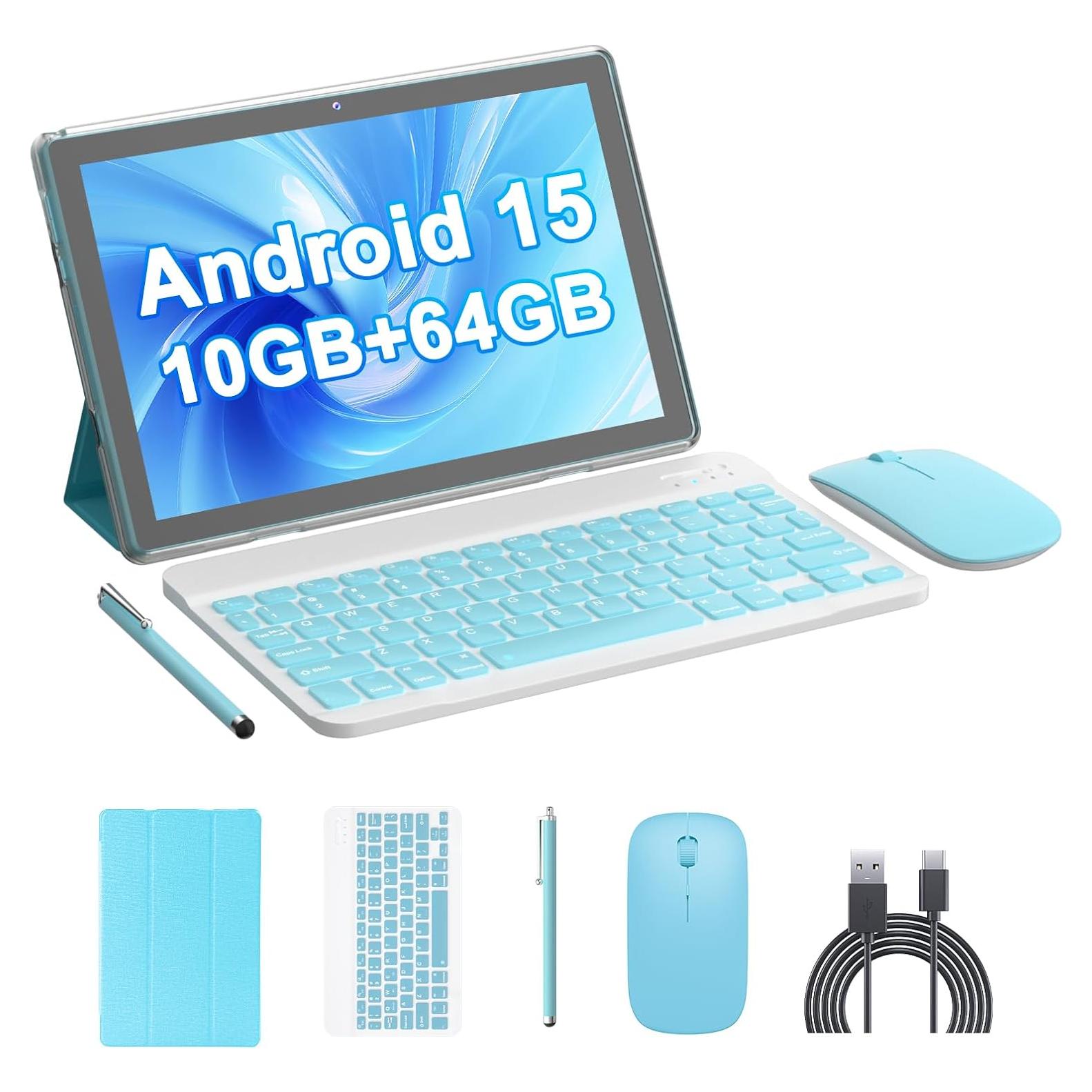 Tablet Android 15 HOTTABLET 10" 10GB RAM 64GB ROM Azul