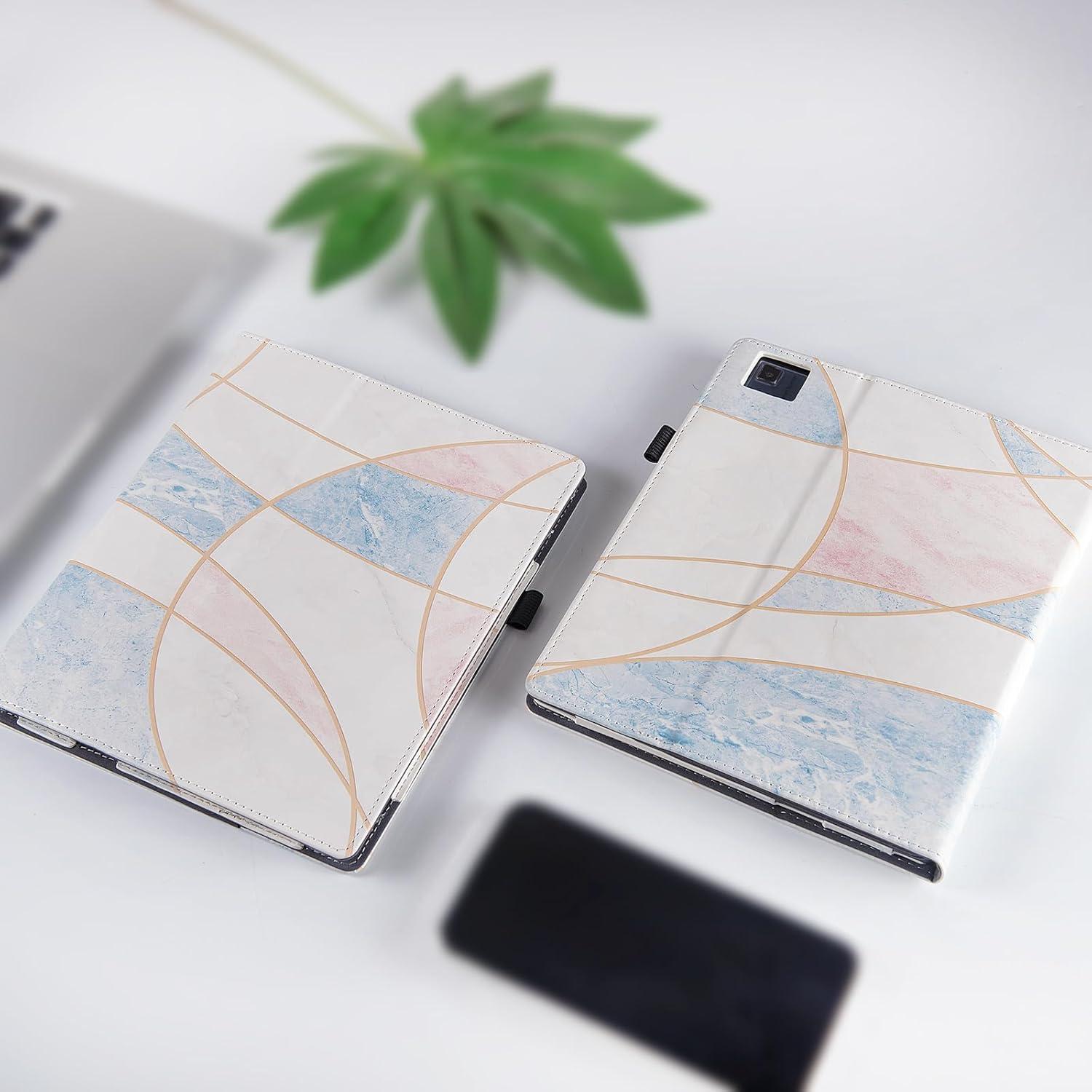 Funda de soporte BOZHUORUI para tableta ePaper 10.3" Onyx Boox Tab Ultra C Pro - Cuero PU con correa y soporte