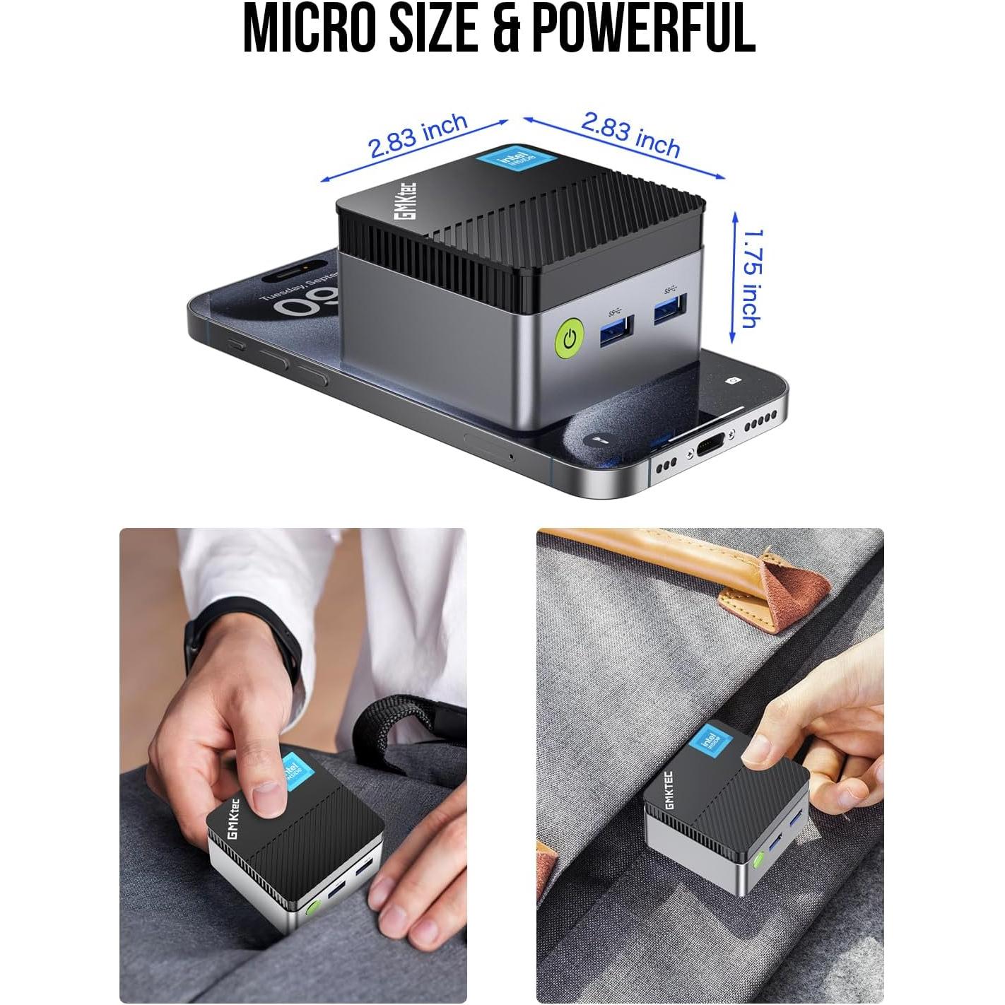 Mini PC GMKtec G5, Intel Alder Lake N97, 12GB RAM, 256GB SSD