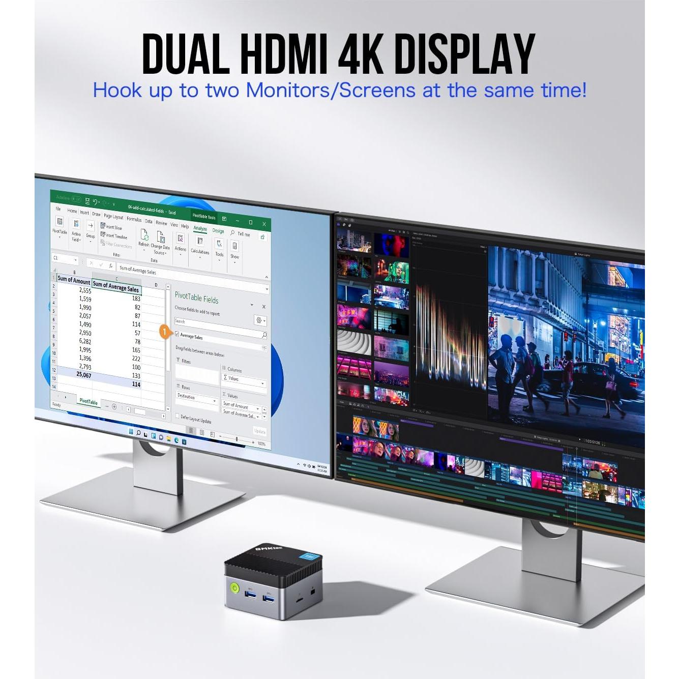 Mini PC GMKtec G5, Intel Alder Lake N97, 12GB RAM, 256GB SSD