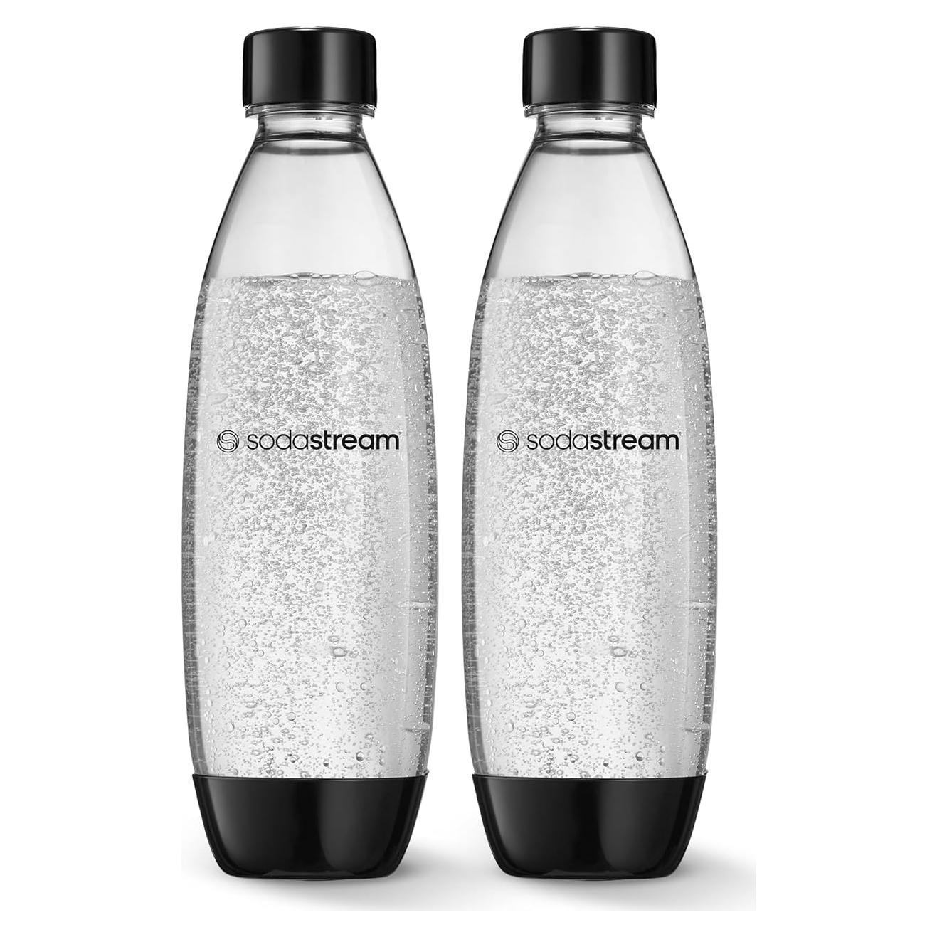 Botellas de Carbonatación SodaStream 1L - Paquete de 2 - Negro