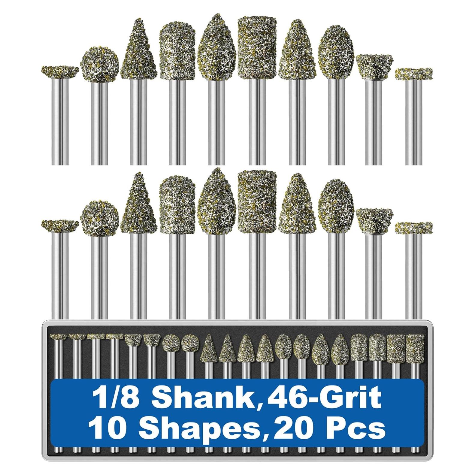 20 Puntas de Amolado de Diamante Sworker 46-grano 3mm