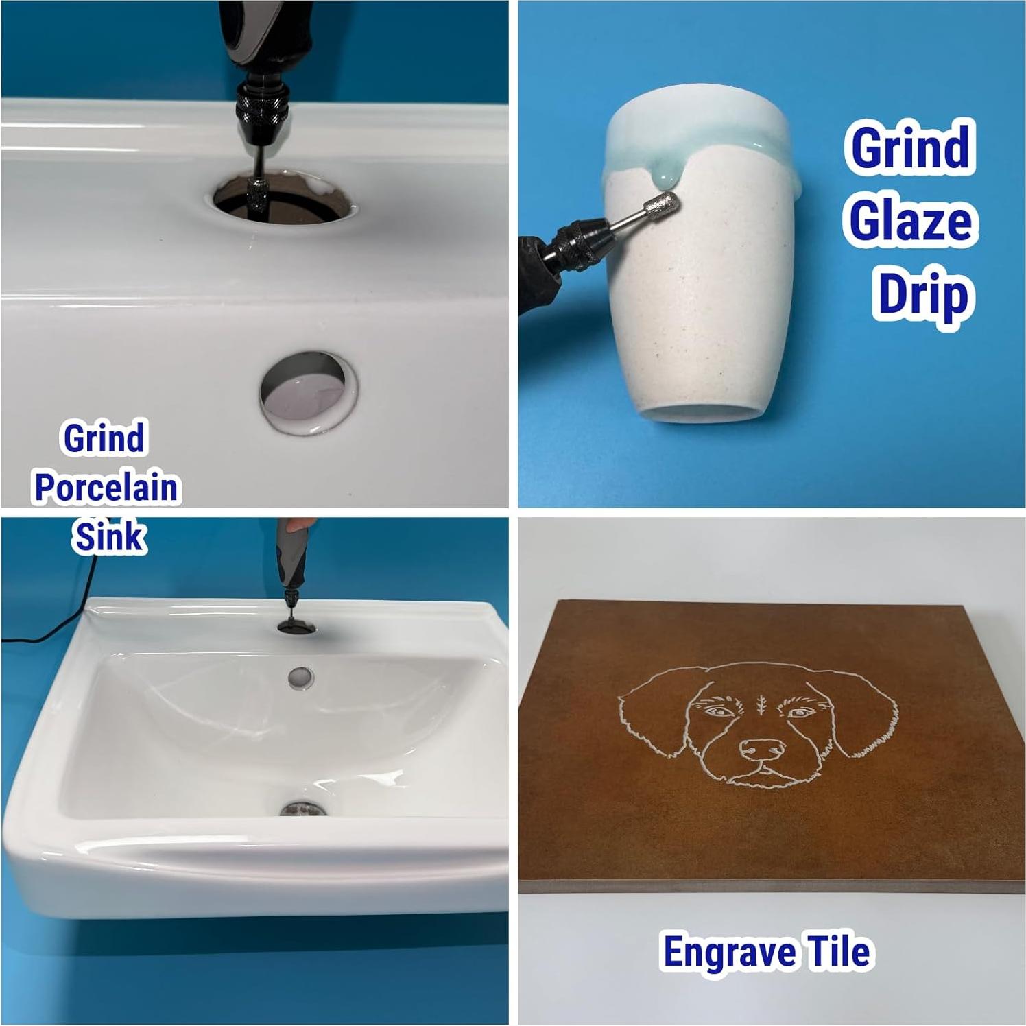 20 Puntas de Amoladora Diamante 120-grano Sworker 3mm