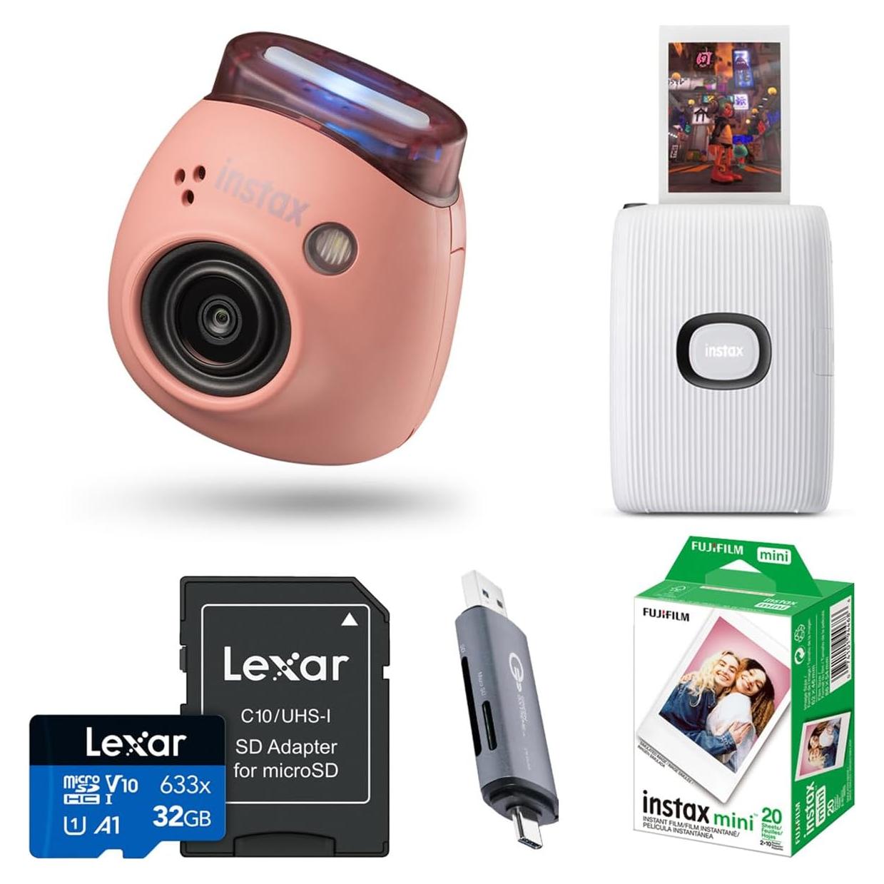 Cámara Digital Fujifilm Instax Pal Azul Lavanda + Kit Accesorios