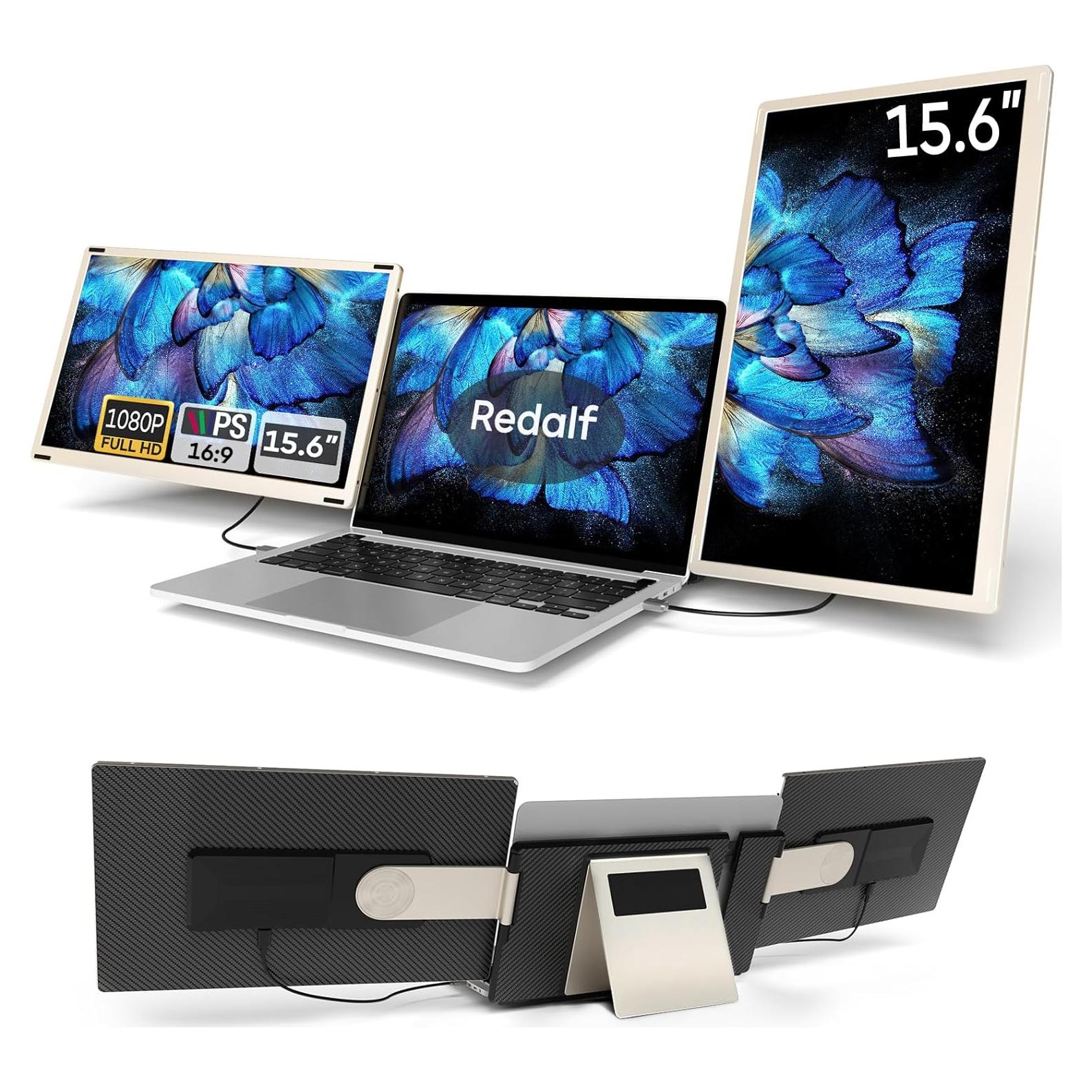 Extensor de Pantalla Triple Redalf 15.6" 1080P FHD para Laptop