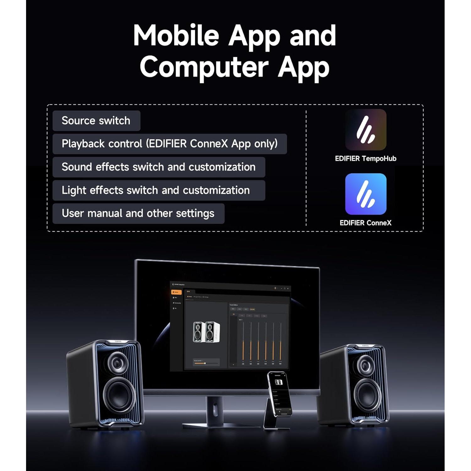 Altavoces Activos Edifier QR30 Bluetooth 30W USB-A AUX Negro