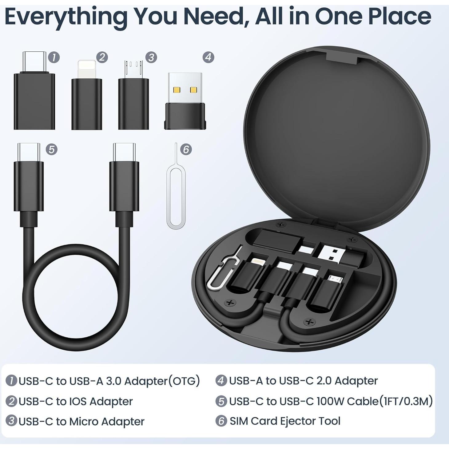 Kit Adaptador Carga USB Elebase 100W con Cable 30.48cm